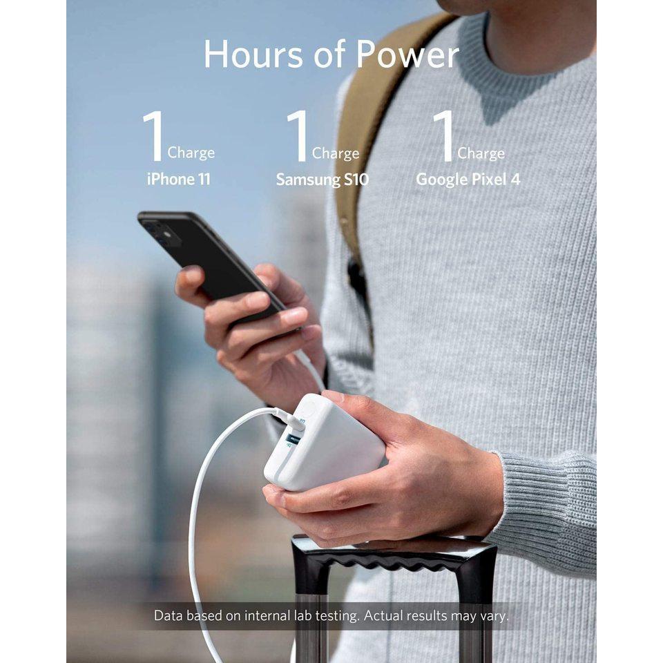 ANKER 2 in 1 Powerbank + Wall Charger - White