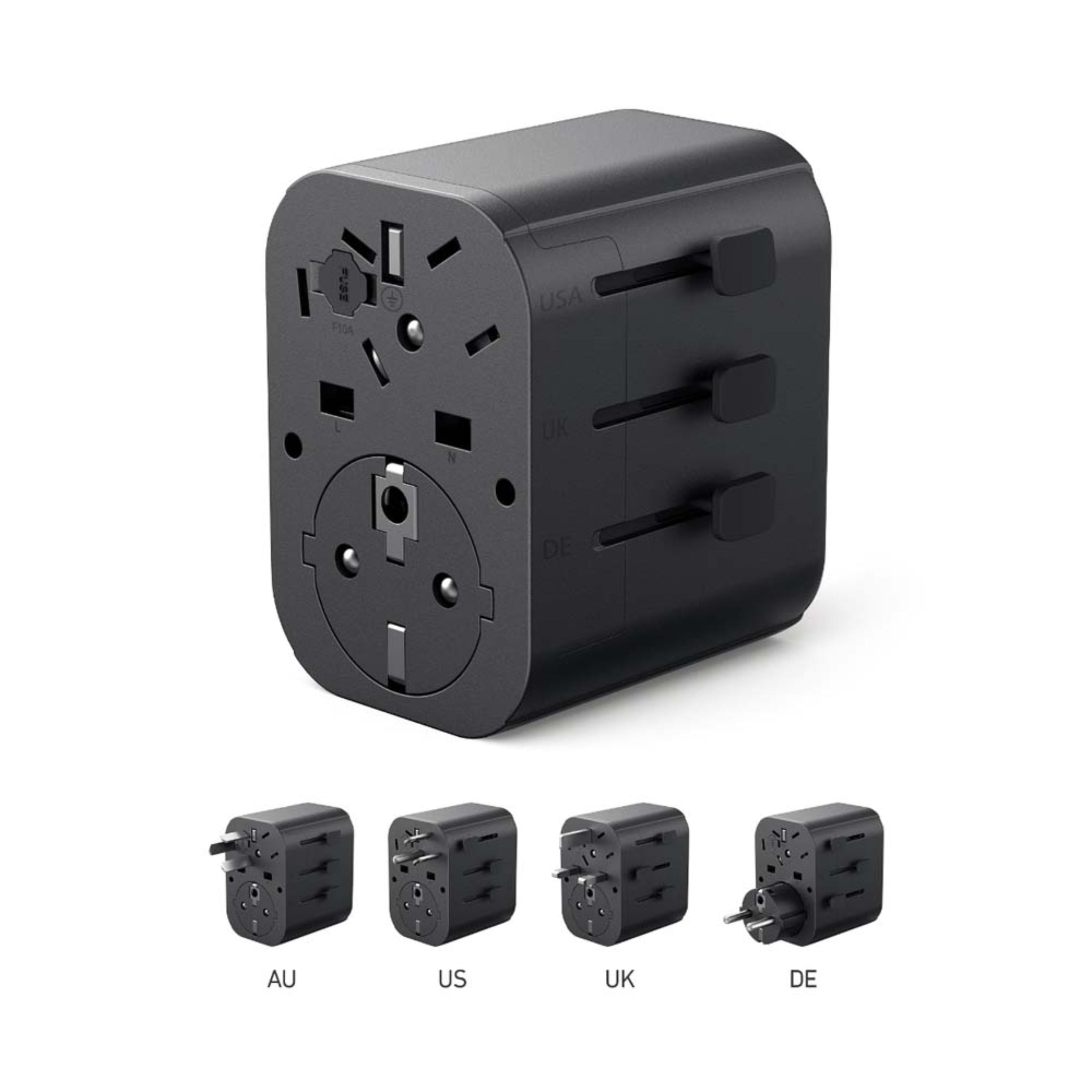 ANKER 312 Outlet Extender 30W With 3 USB Ports - Black