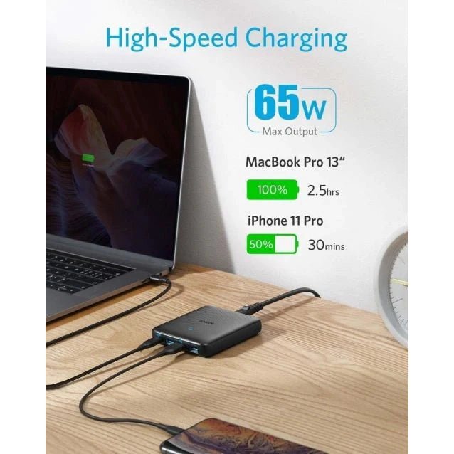 ANKER Powerport Atom III 4-Port 65W Slim - Blue