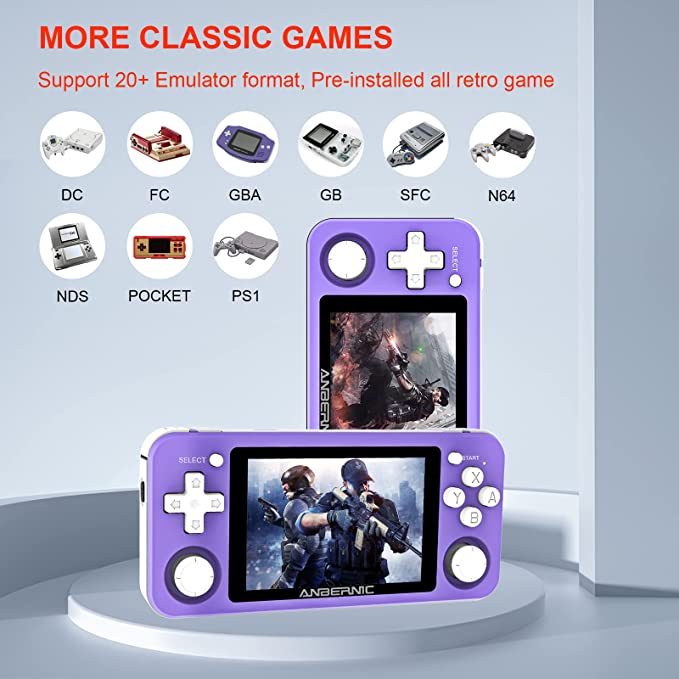 Anbernic RG351P: Compact Gaming - Purple