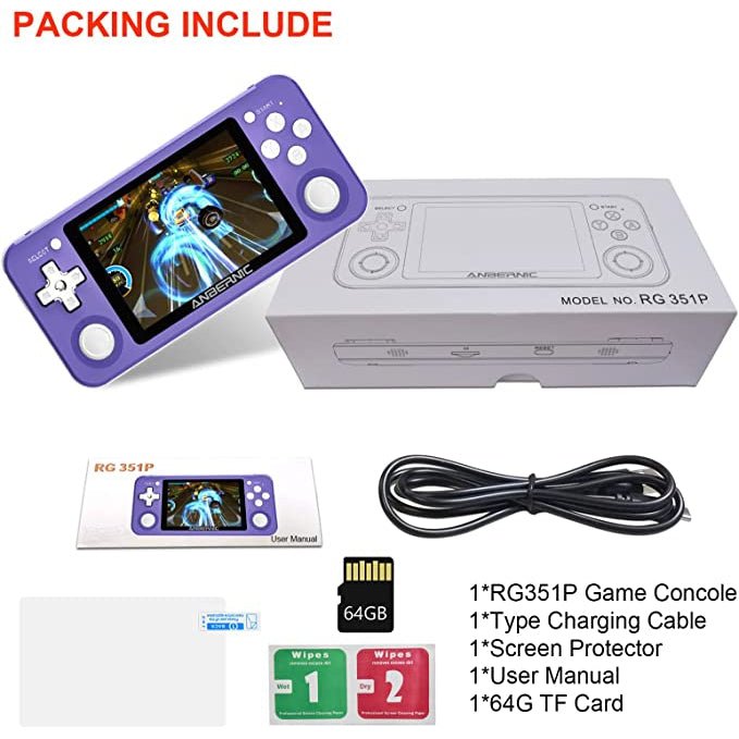 Anbernic RG351P: Compact Gaming - Purple