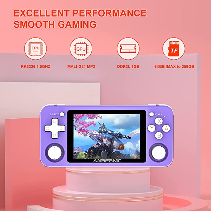 Anbernic RG351P: Compact Gaming - Purple