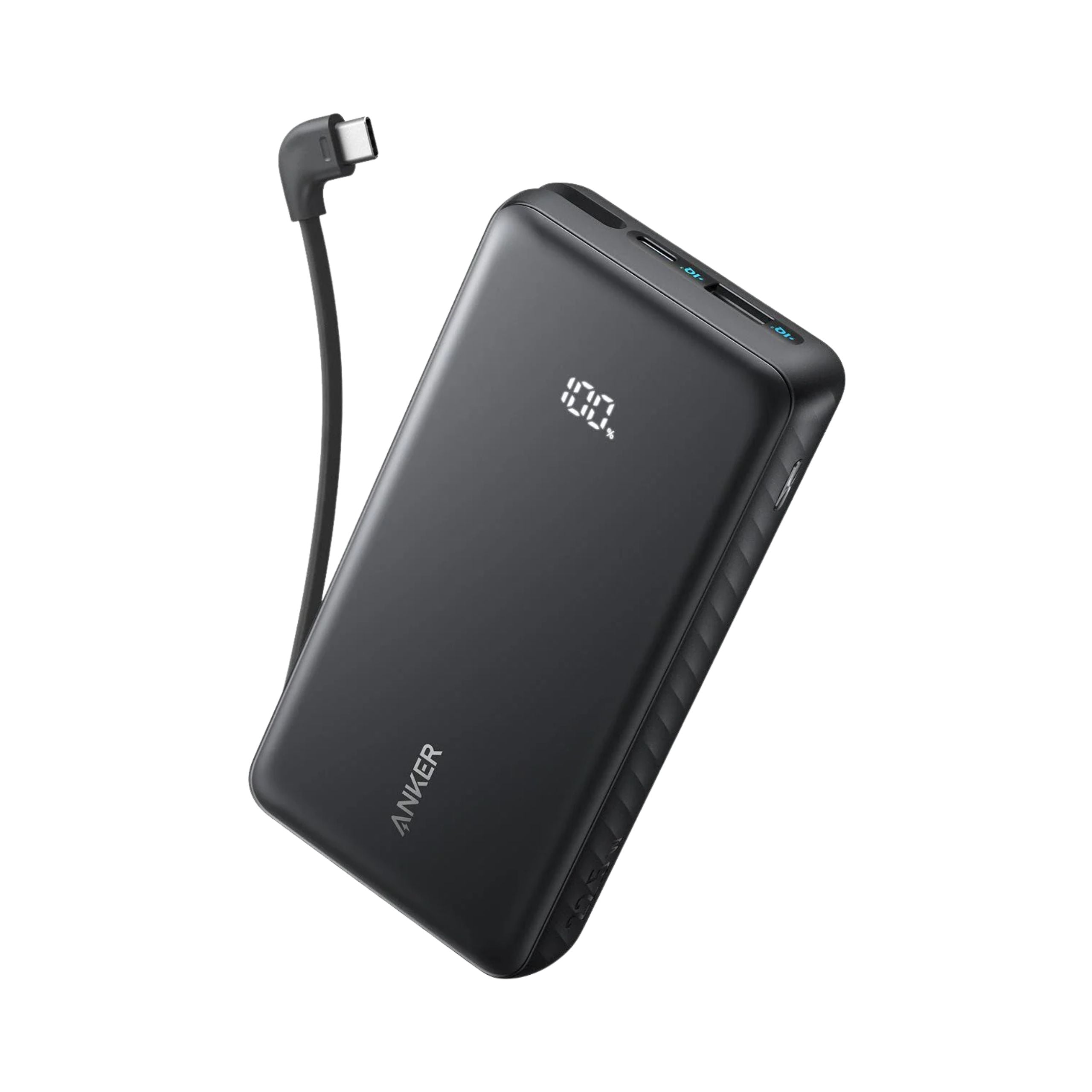 Anker 20000mAh 22.5W Power Bank with Built-in USB-C Cable - Black