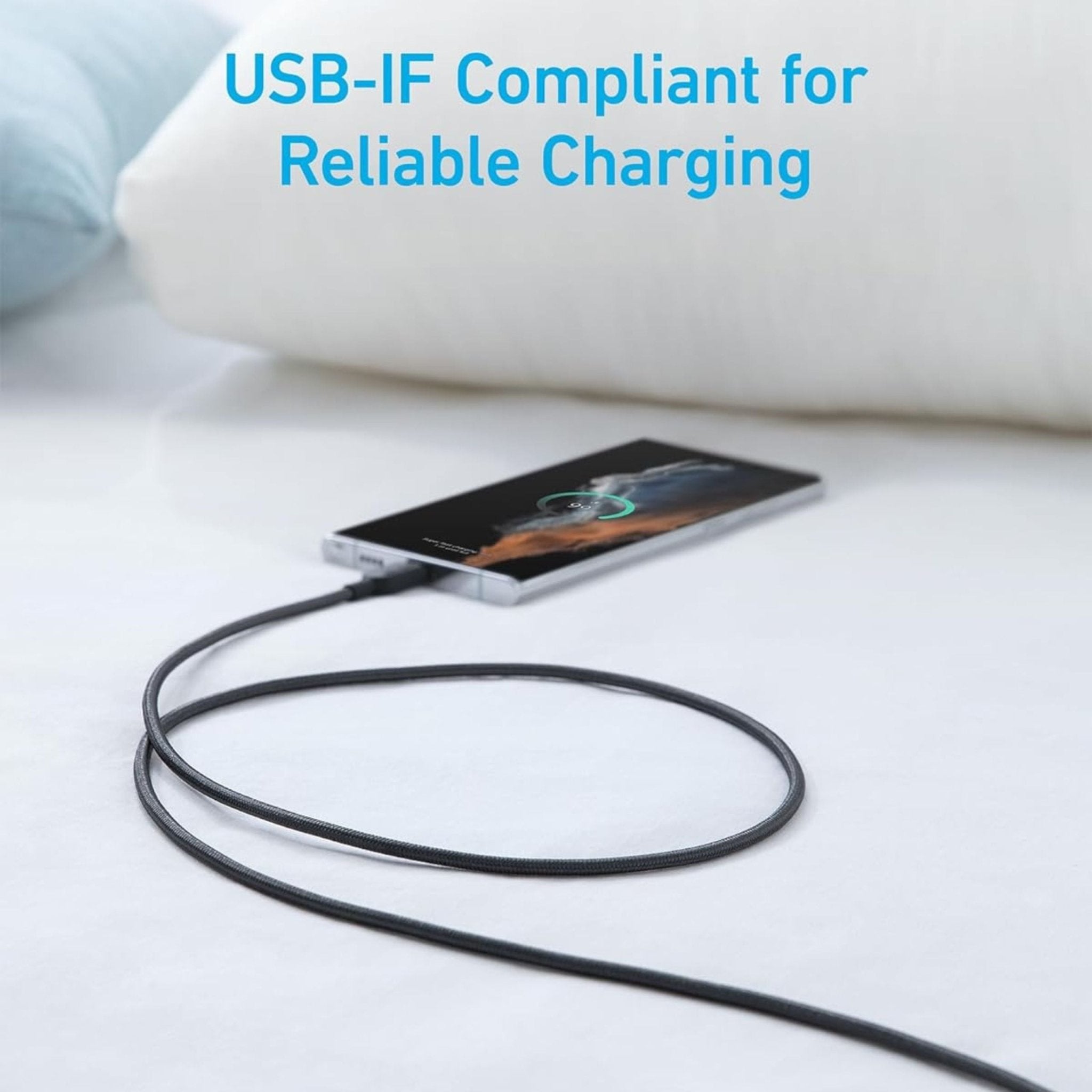 Anker 322 USB-A To USB-C Cable 1.8m Braided - Black