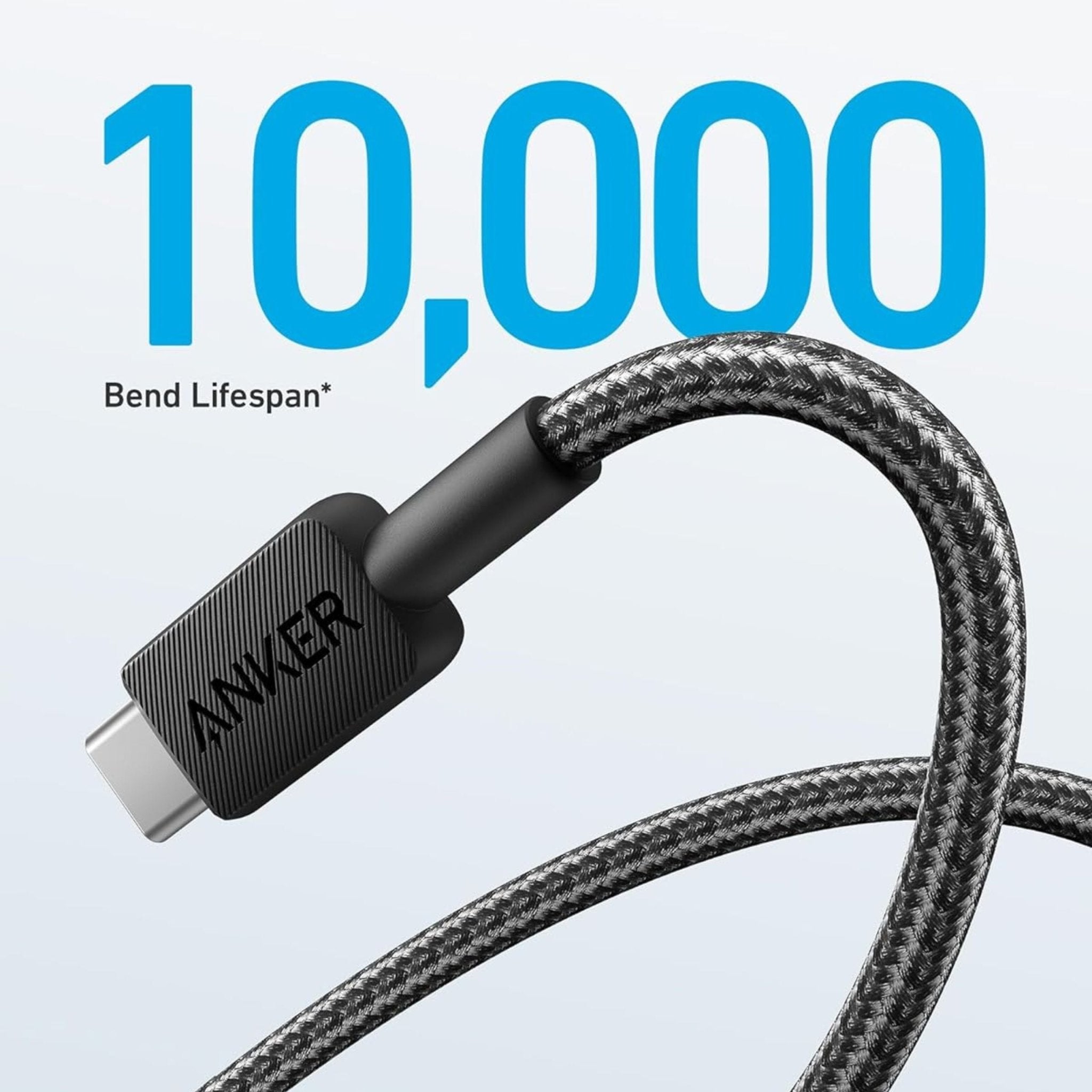 Anker 322 USB-A To USB-C Cable 1.8m Braided - Black