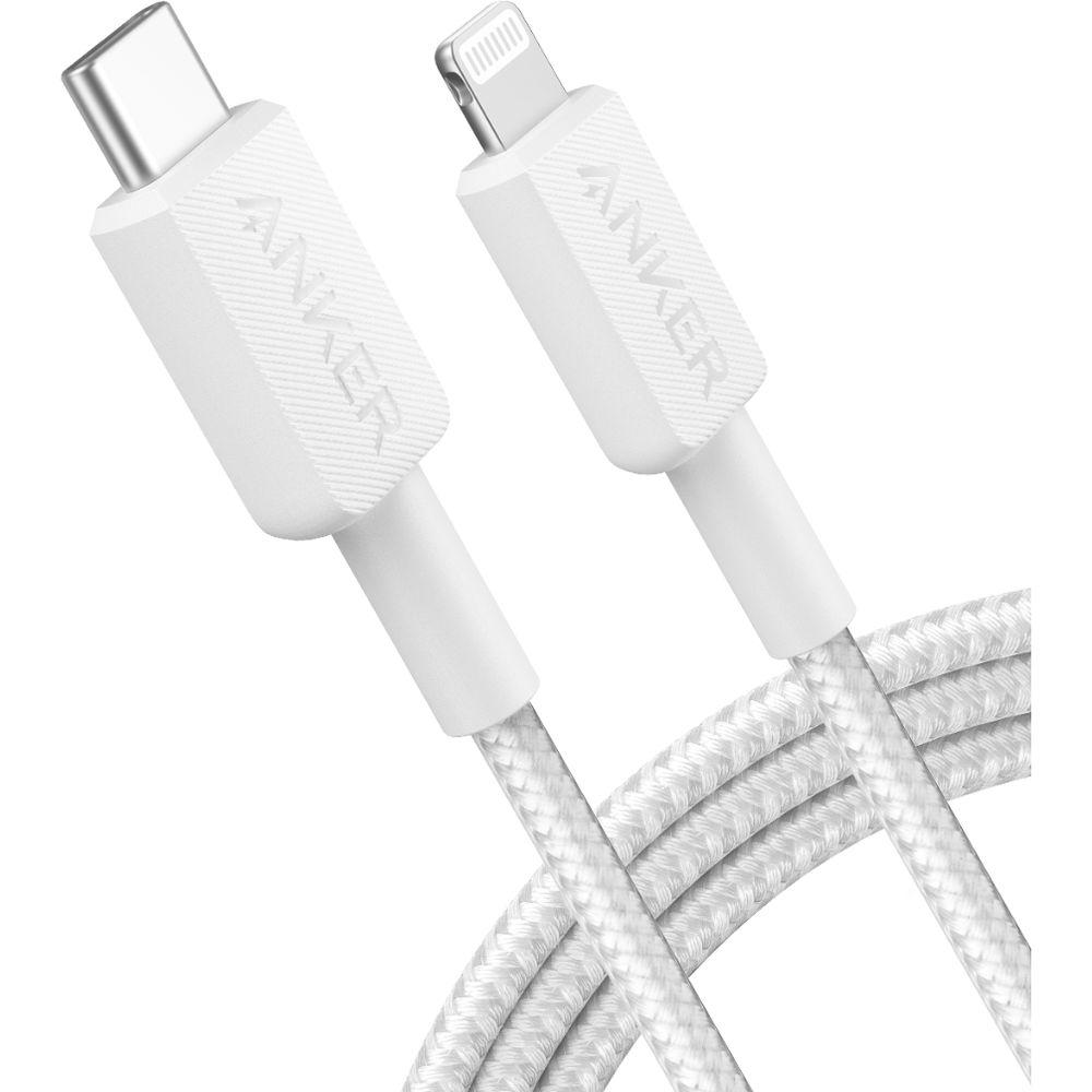 Anker 322 USB-C to Lightning Cable Braided 6ft(1.8m) - White
