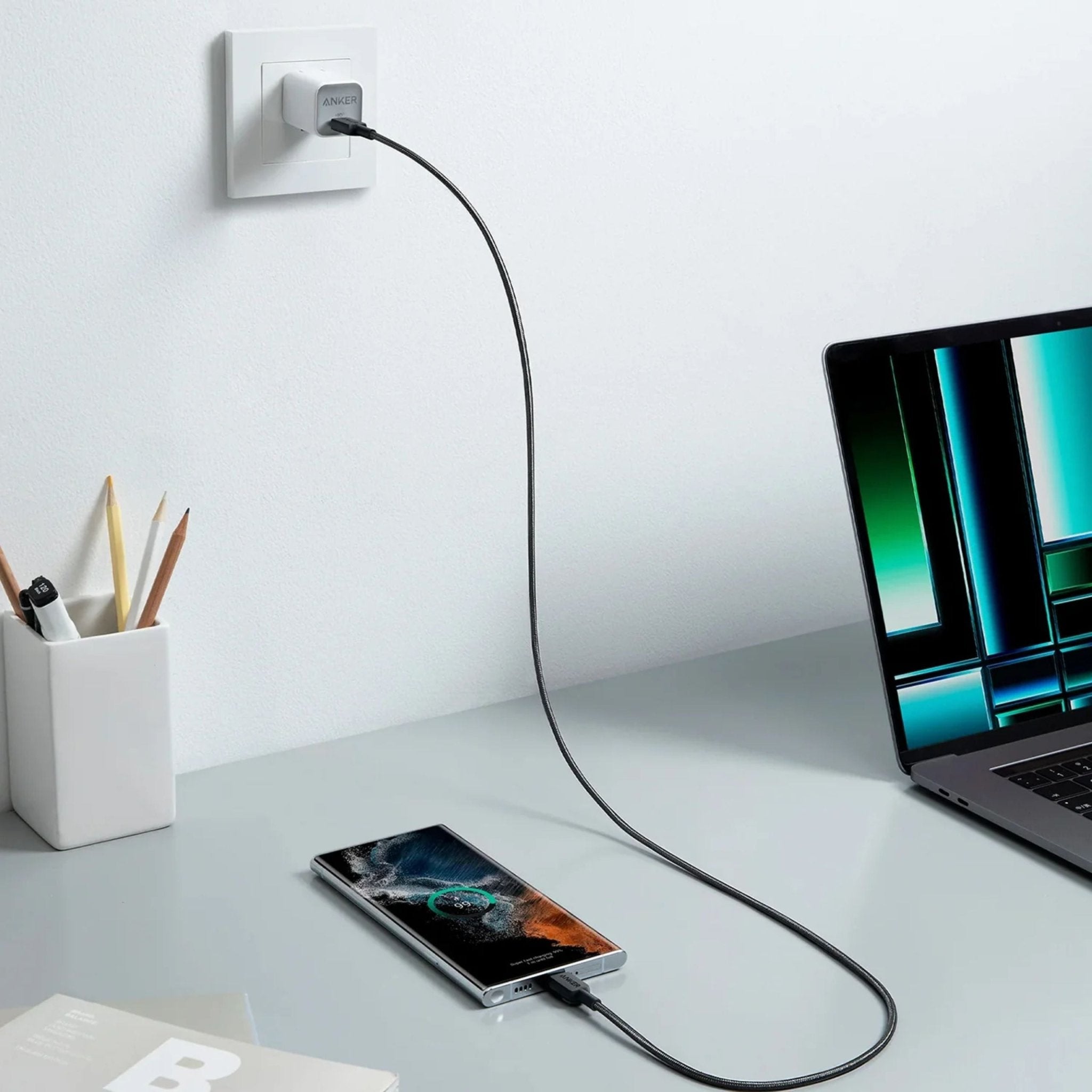 Anker 322 USB-C to USB-C Cable Braided 6ft(1.8m) - Black