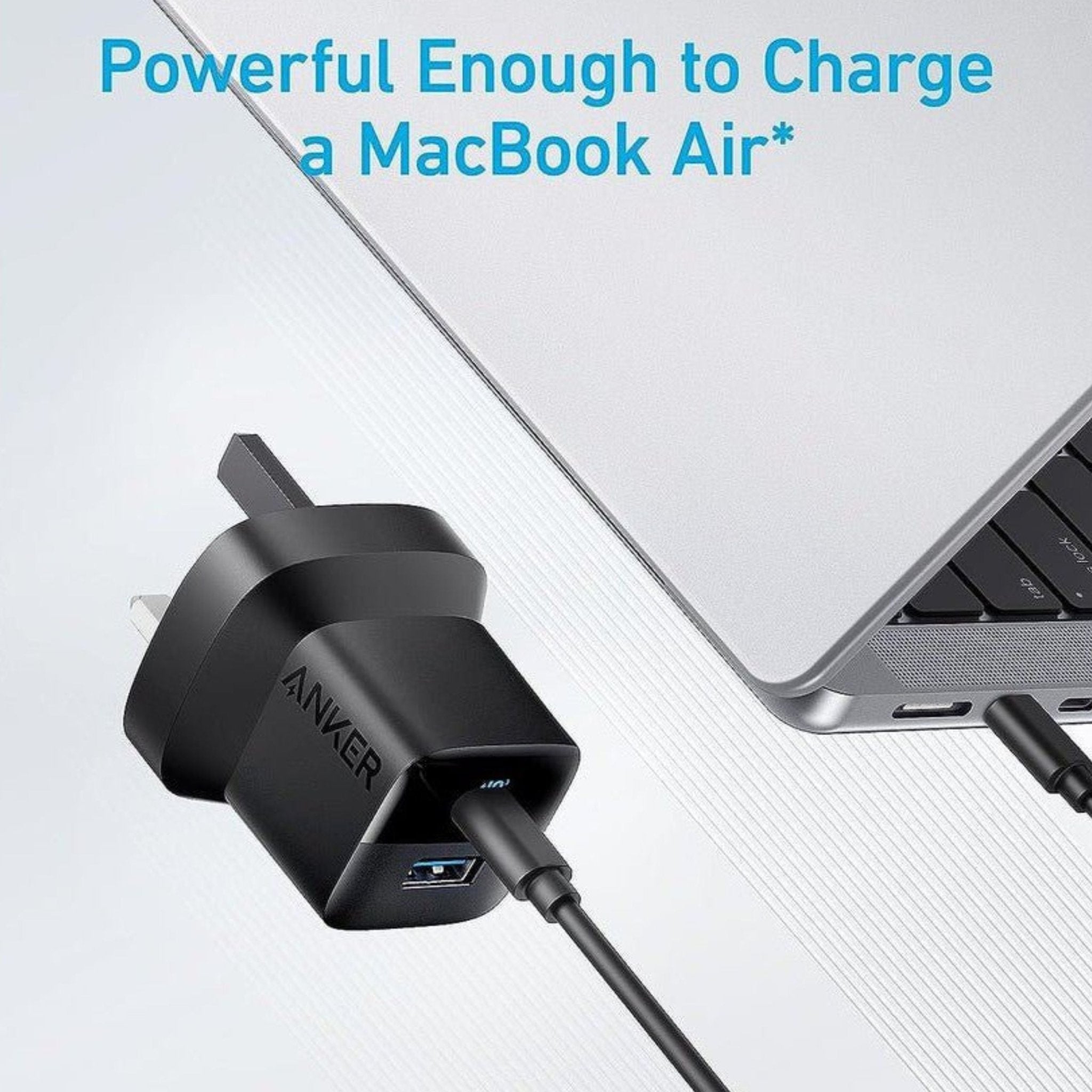 Anker 323 Charger with 33W USB C to USB C Cable 1m - Black