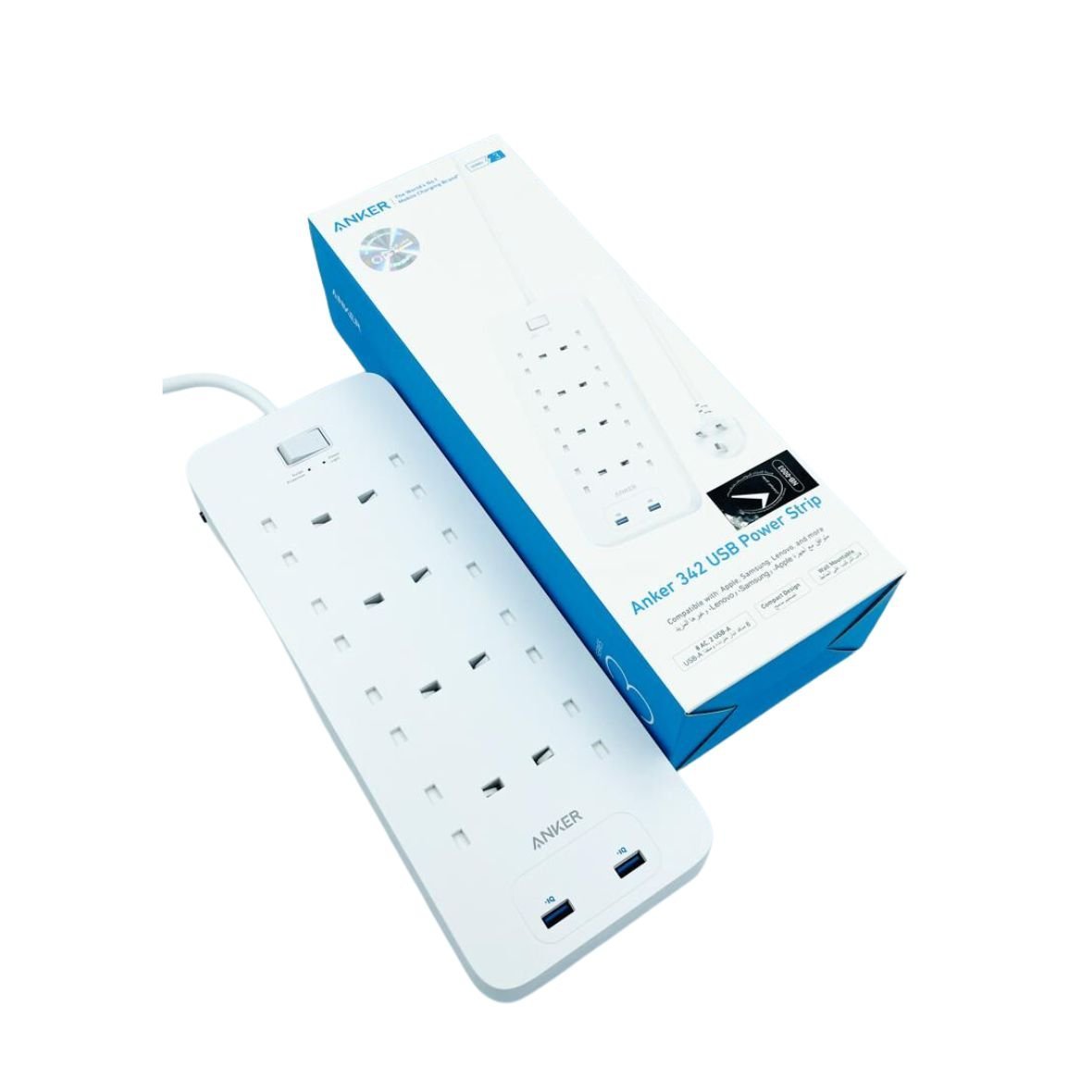 Anker 342 USB Power Strip 10 in 1 A9182K21 - White
