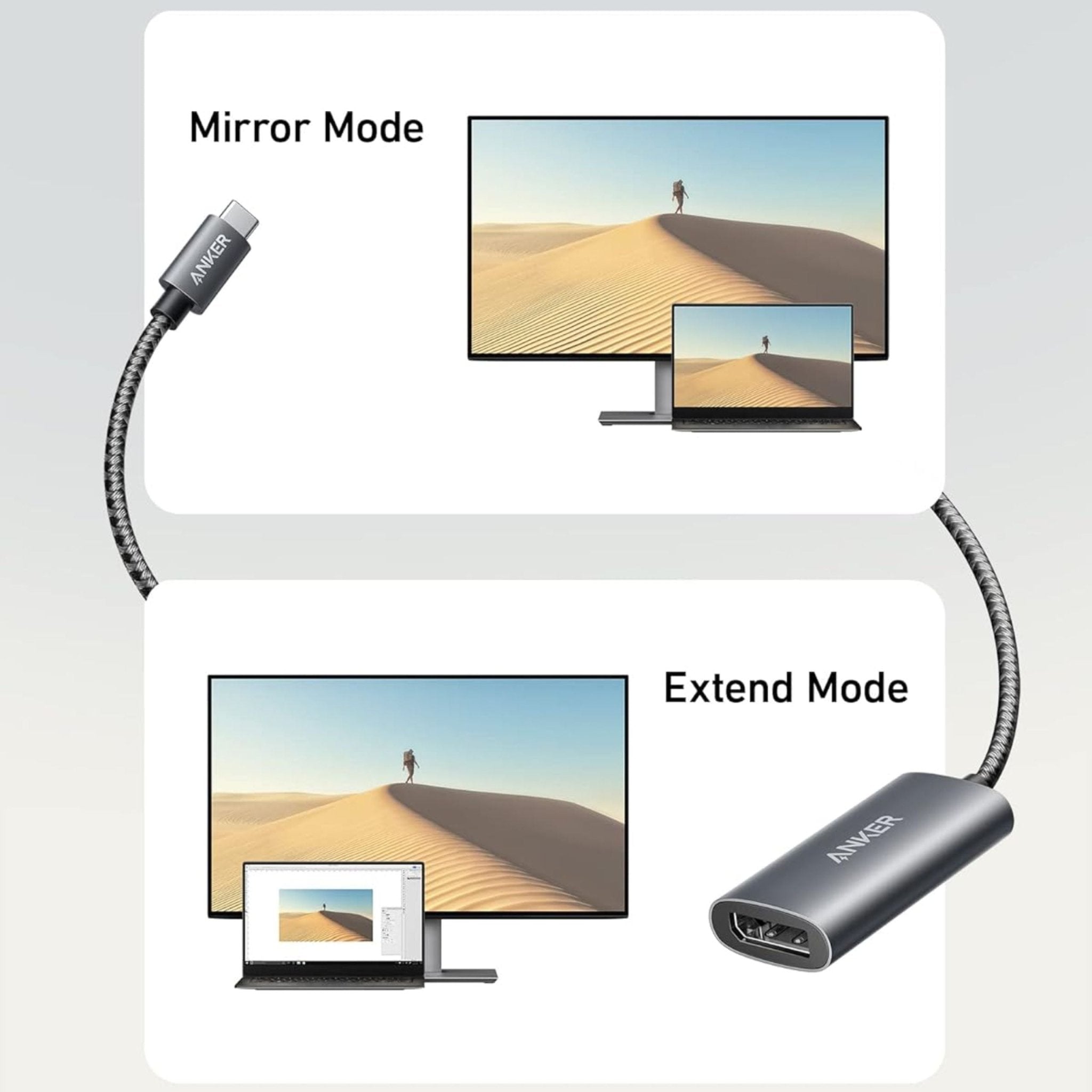 Anker 518 USB-C Adapter 8K Display Port - Gray