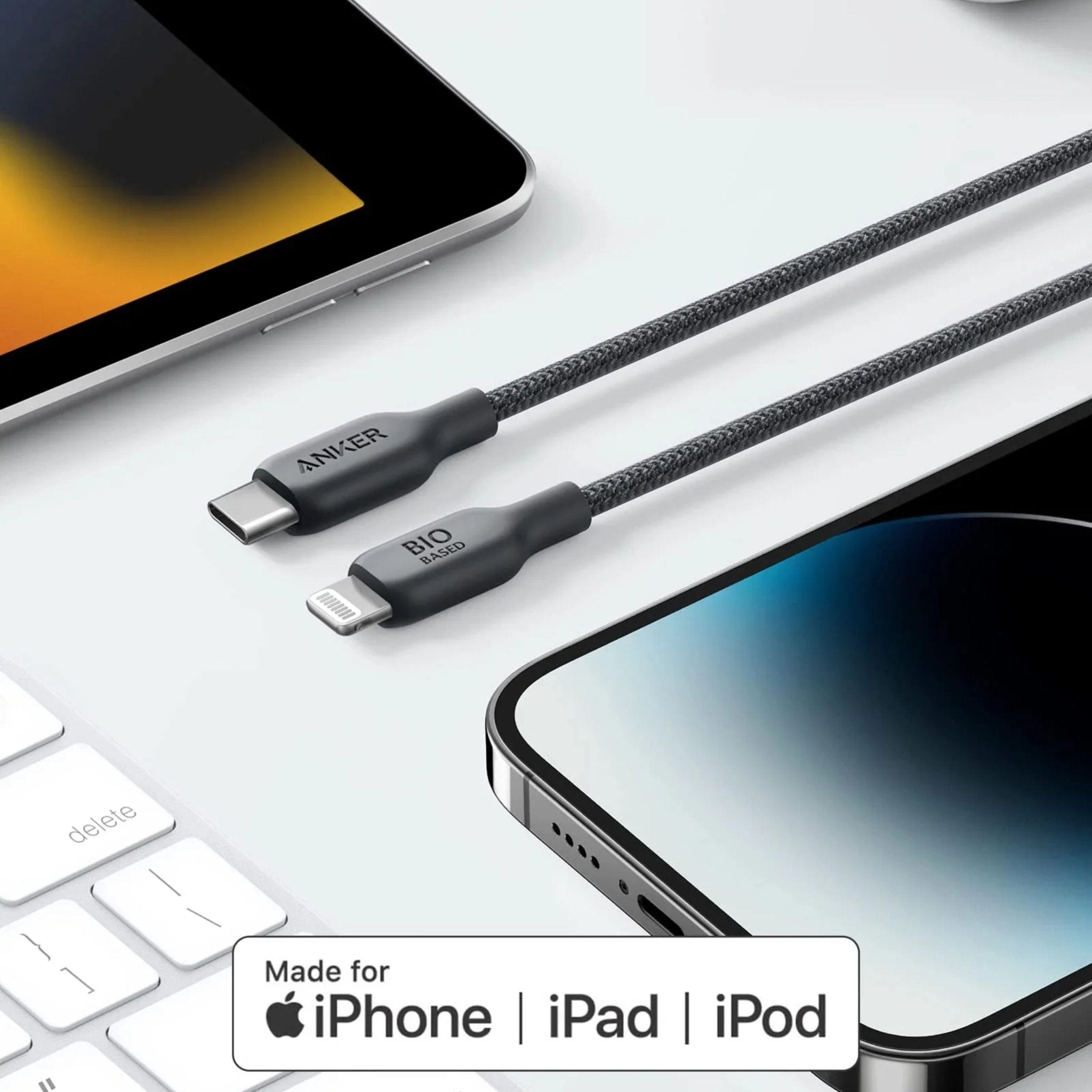 Anker 542 USB-C To Lightning Cable Bio-Nylon 1m - Black