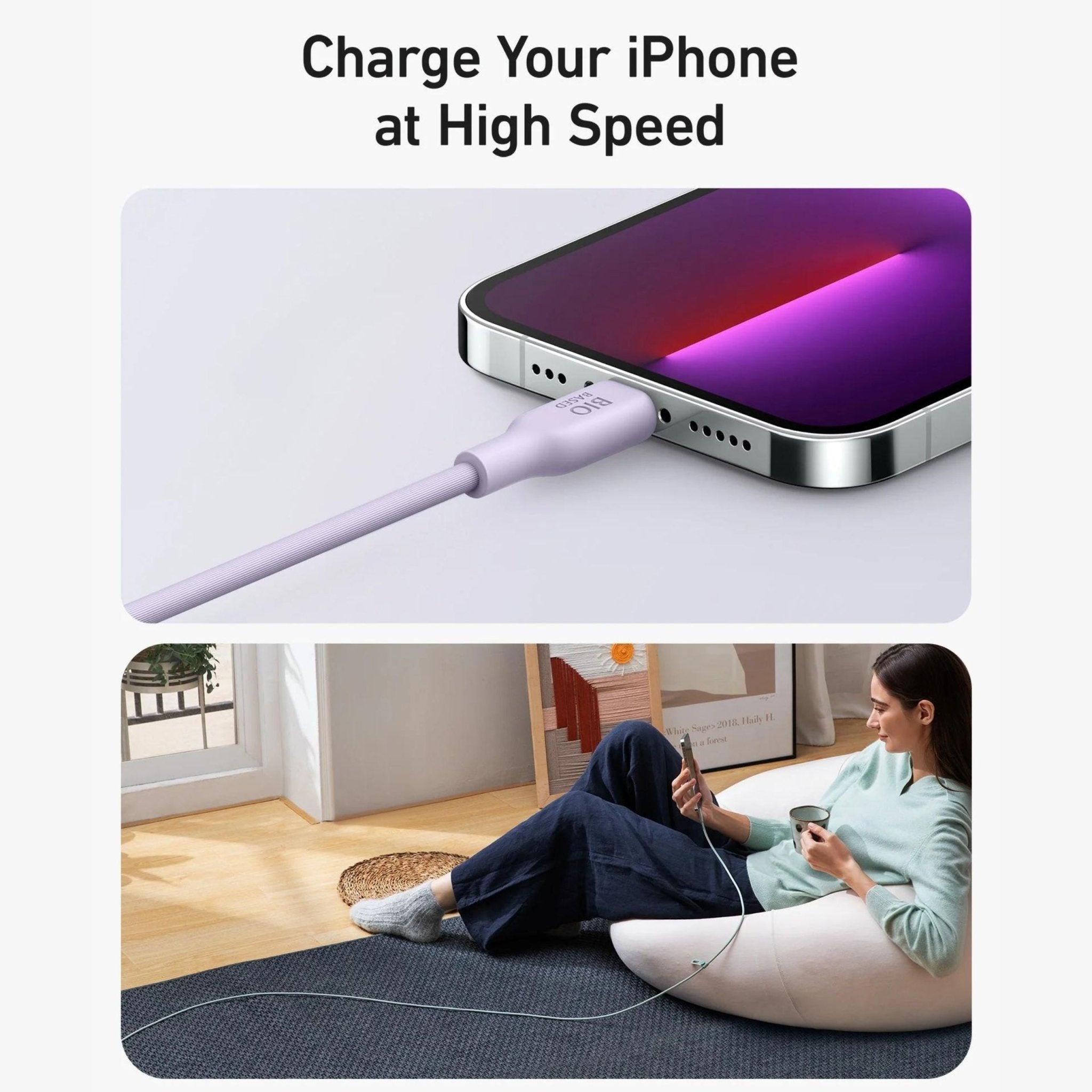 Anker 542 USB-C to Lightning Cable Bio-Based (0.9M) - Black