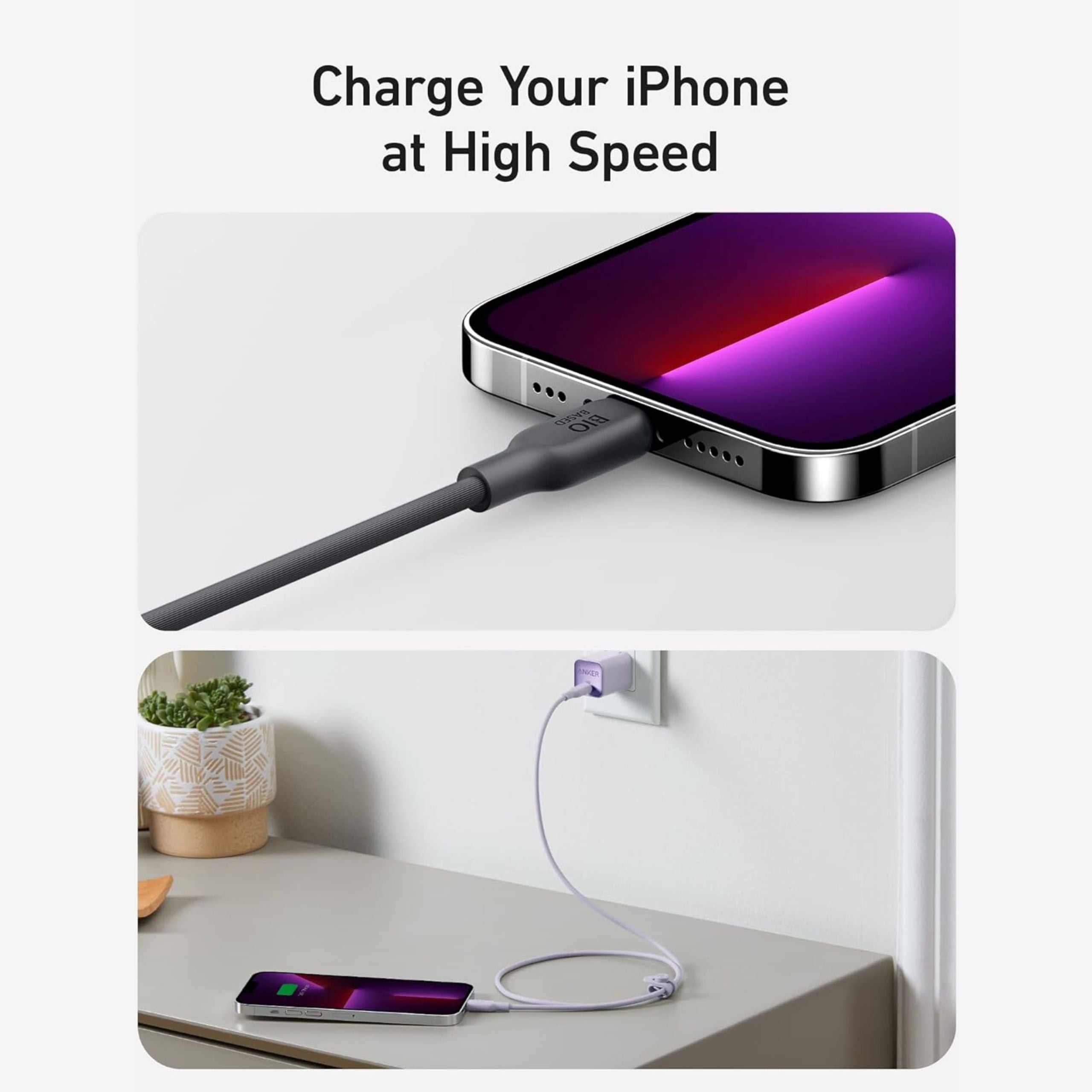 Anker 542 USB-C to Lightning Cable (Bio-Based) 1.8m -Black