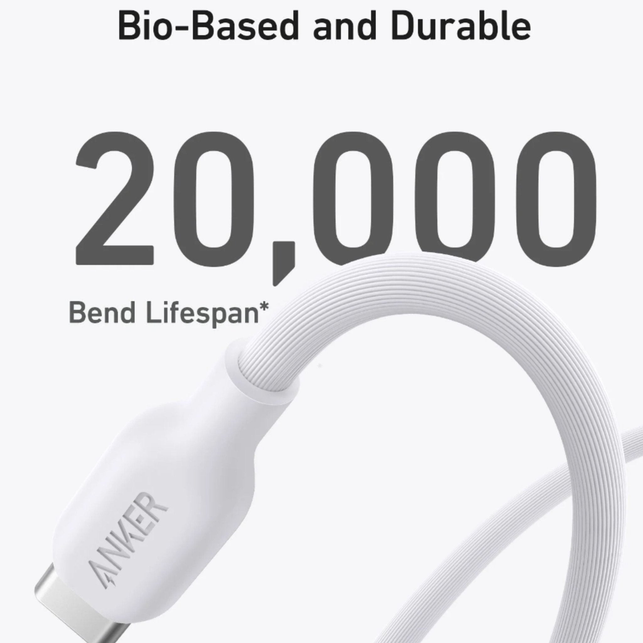 Anker 544 USB-C to USB-C Bio-Based Cable 100W 3ft (0.9M) - White