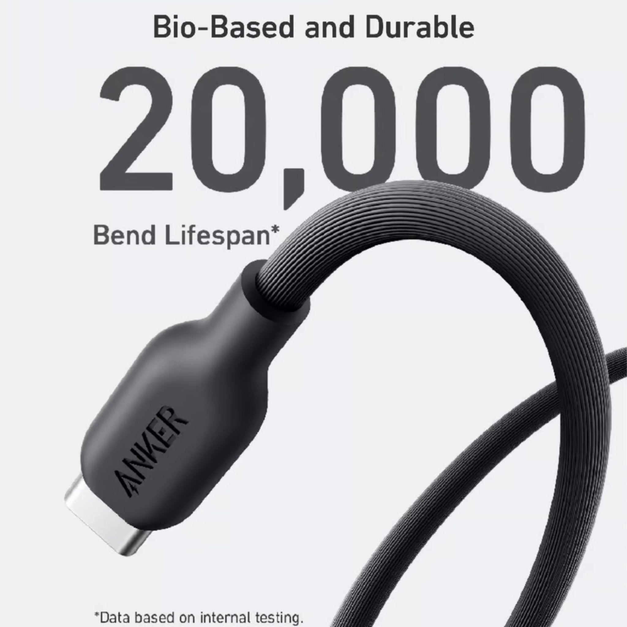 Anker 544 USB-C to USB-C Bio-Based Cable 140W 3ft (0.9M) - Black