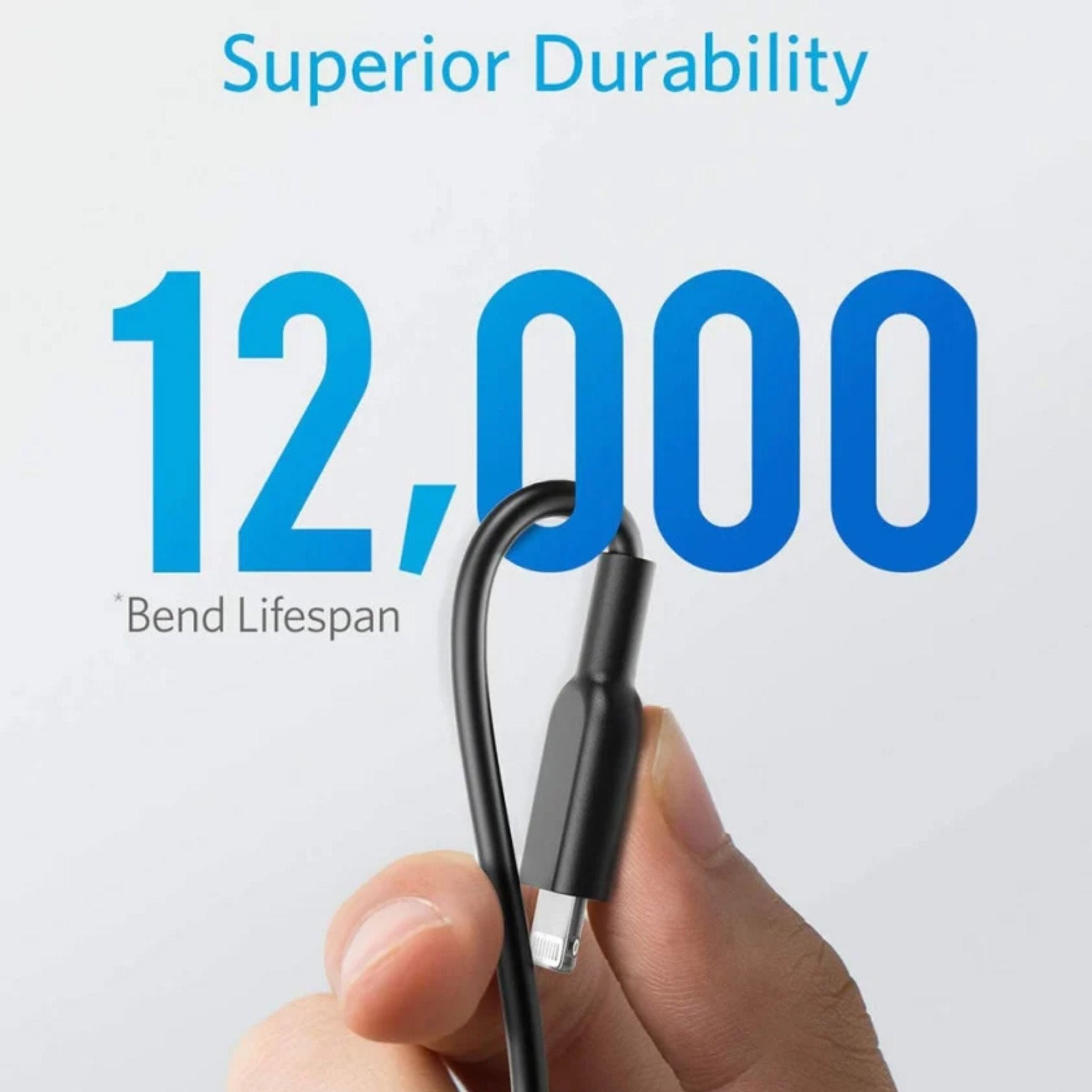 Anker A8433 PowerLine II with Lightning Connector Cable - 6ft/1.8m - Black