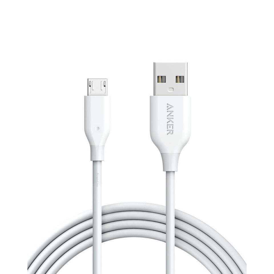 Anker Cable 6FT/1.8M Powerline + Micro USB (White)