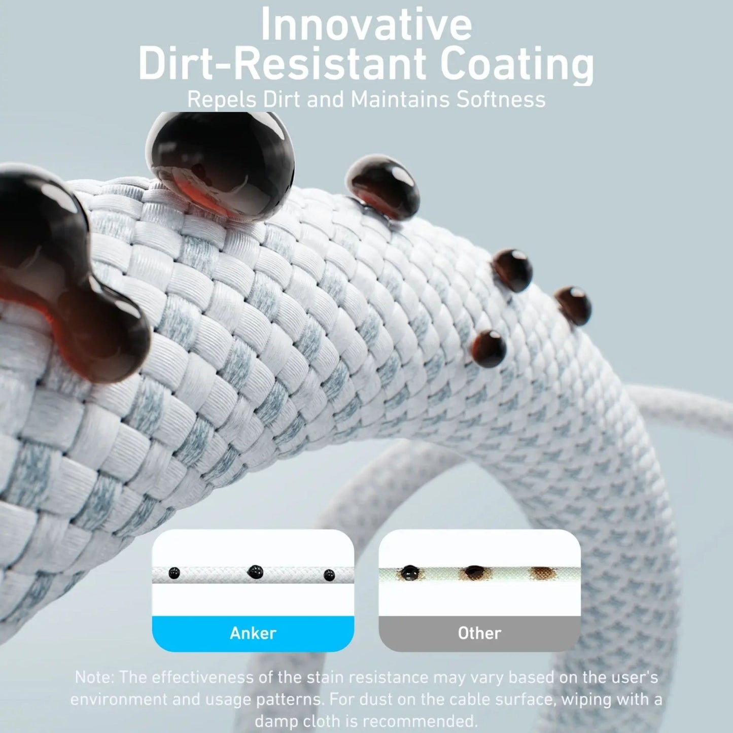 Anker Dirt-Resistant USB-C to USB-C Cable 240W 6ft - Black