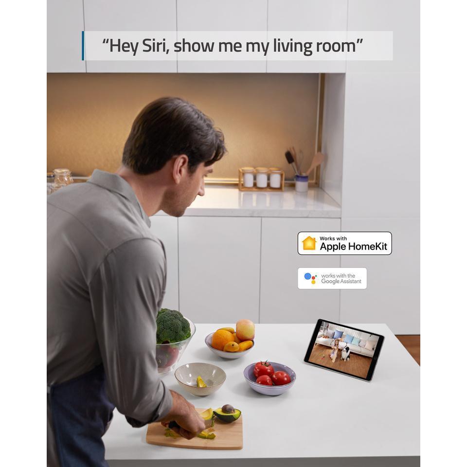 Anker - Eufy 2K Indoor PT Camera With Al Gray - White