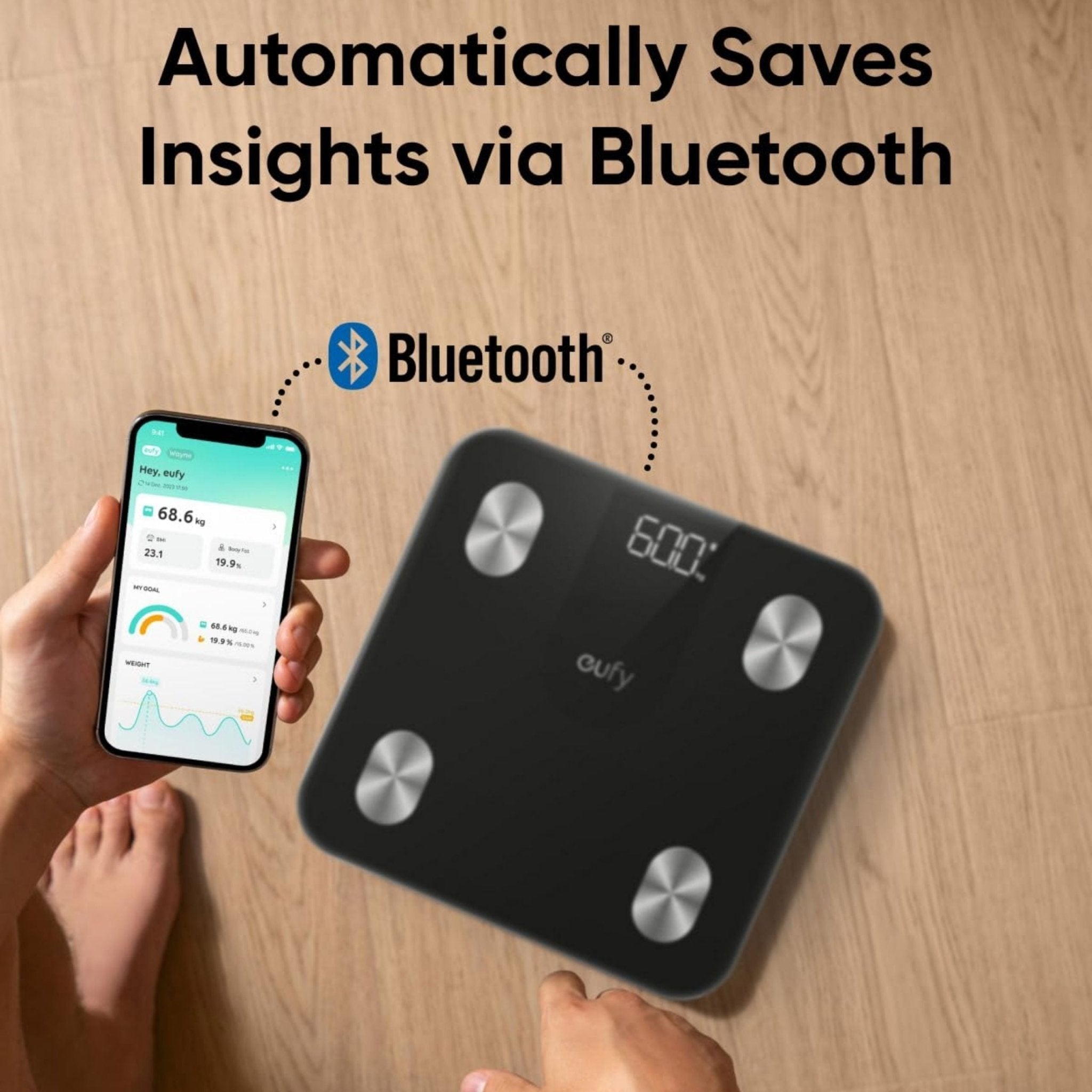 Anker Eufy Smart Scale A1 with Bluetooth - Black