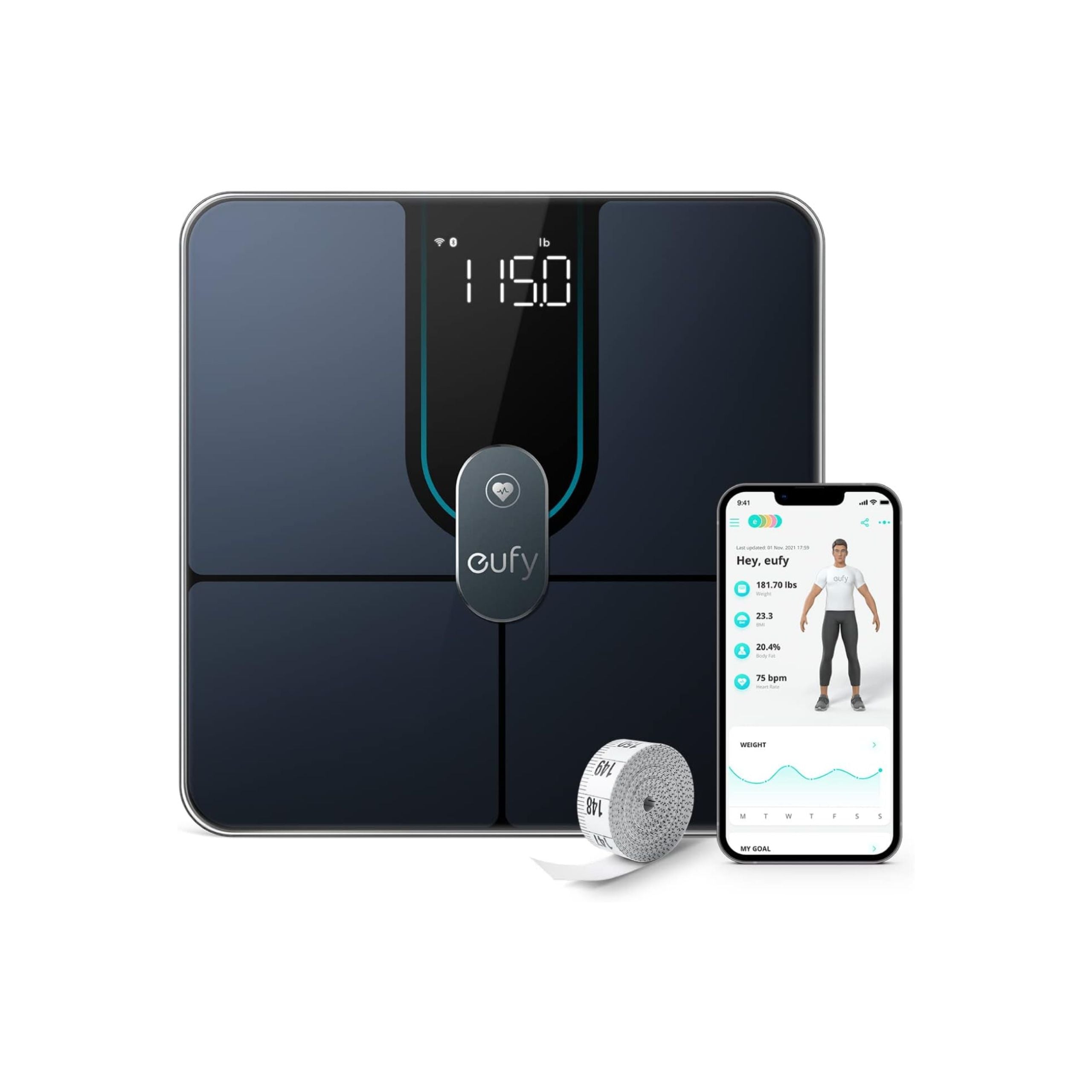 Anker - Eufy Smart Scale P2 With Fitness T9148K11