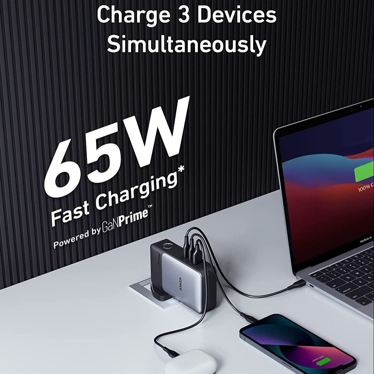 Anker GaN Prime 65W Power Bank 733 10000mAh -Black