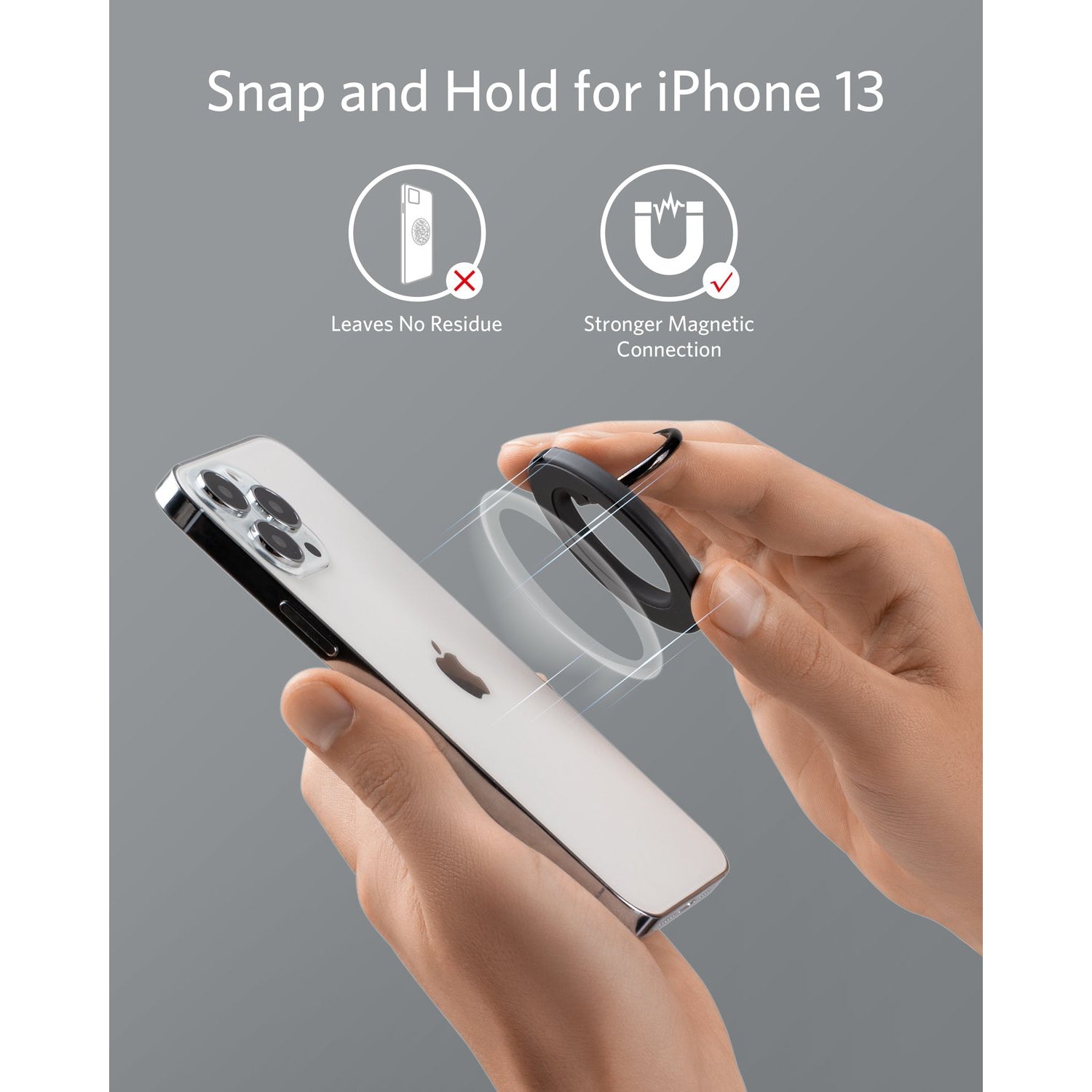 Anker Magnetic Finger Grip - Black