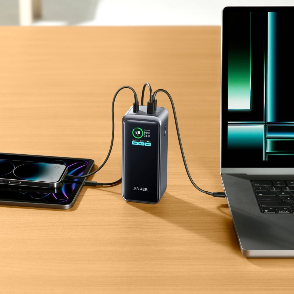 Anker Multi-Device Fast Charging Power Bank (20000mAh, 200W, 3-Port)