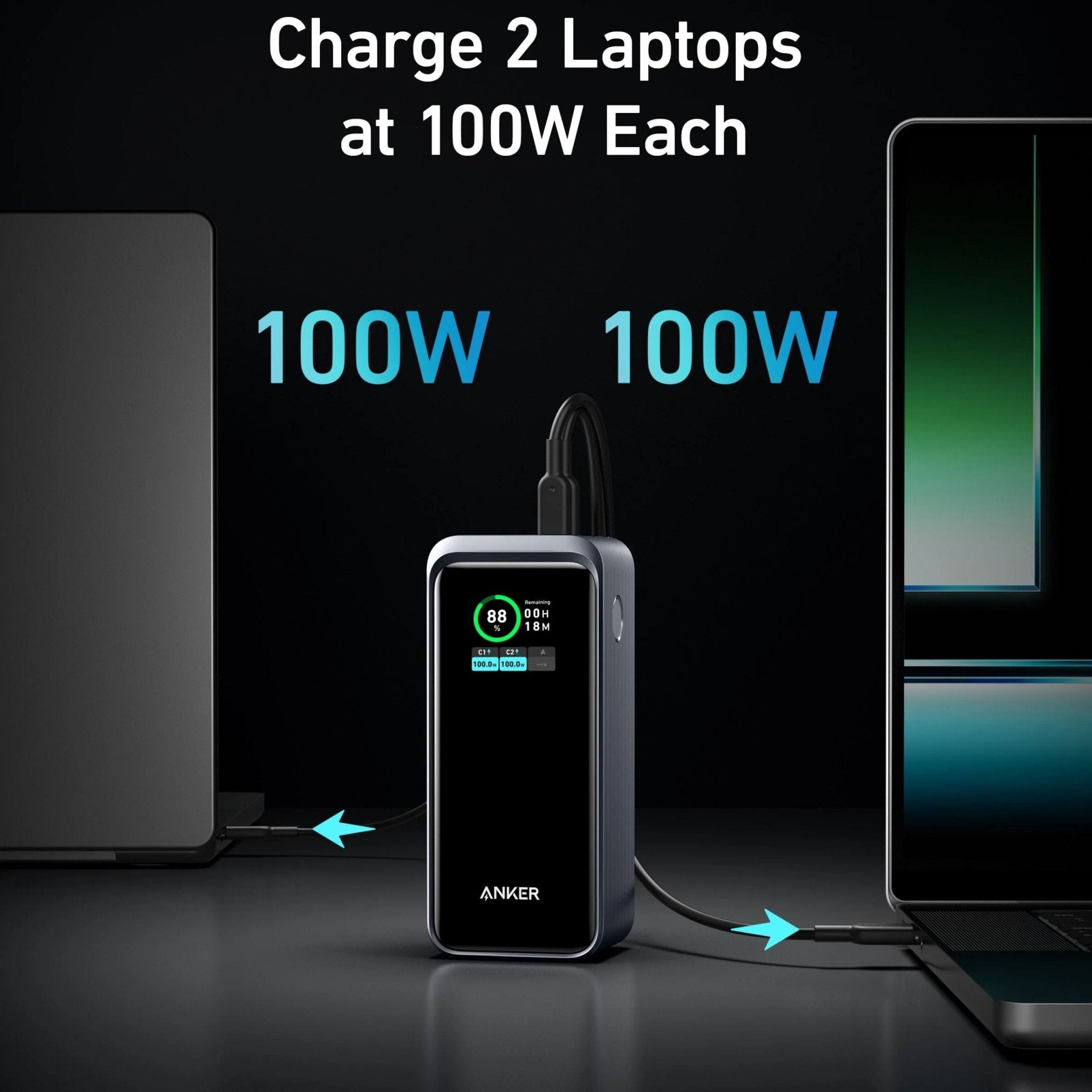Anker Multi-Device Fast Charging Power Bank (20000mAh, 200W, 3-Port)