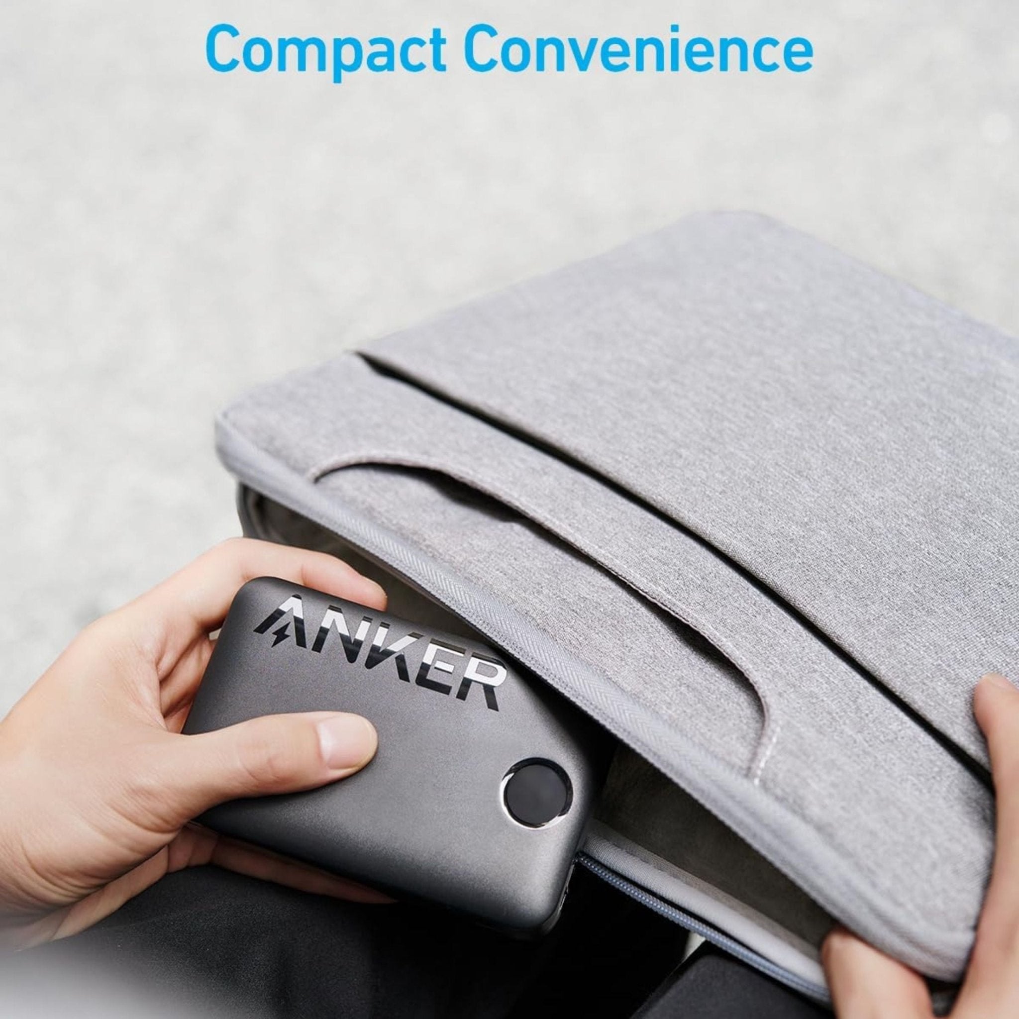 Anker Nano Power Bank 20,000mAh, Intelligent Display (22.5W, Built-In USB-C Cable) - Black