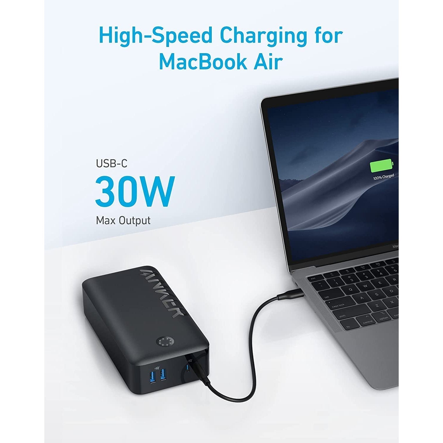 Anker Power Bank, 347 Portable Charger (PowerCore 40K), 40,000mAh Battery Pack with USB-C High-Speed Charging -Black