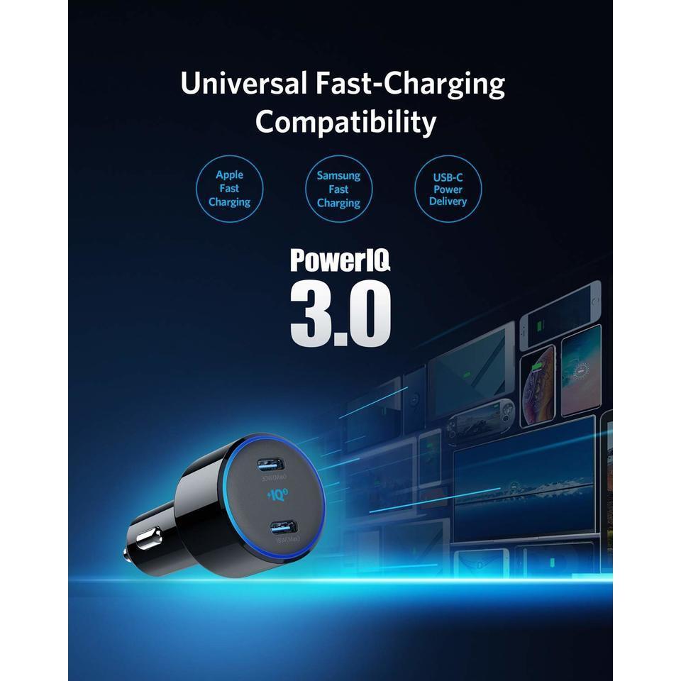 Anker Power Drive Duo Origin 2 USB C-Pd 30w 18w - Black