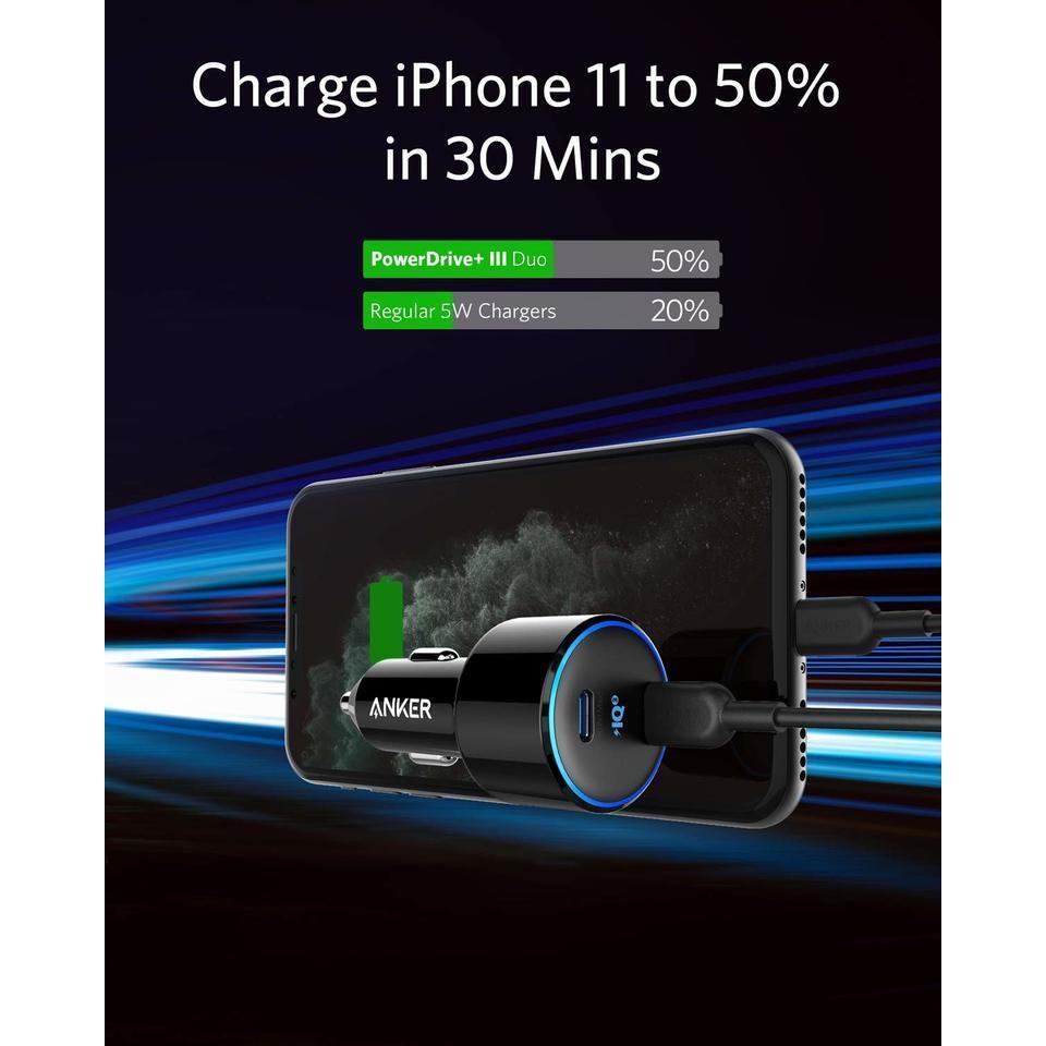 Anker Power Drive Duo Origin 2 USB C-Pd 30w 18w - Black