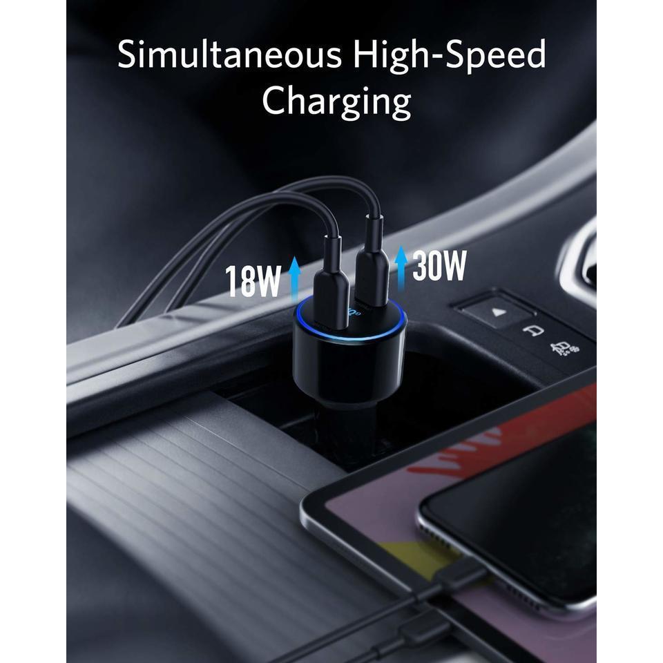 Anker Power Drive Duo Origin 2 USB C-Pd 30w 18w - Black
