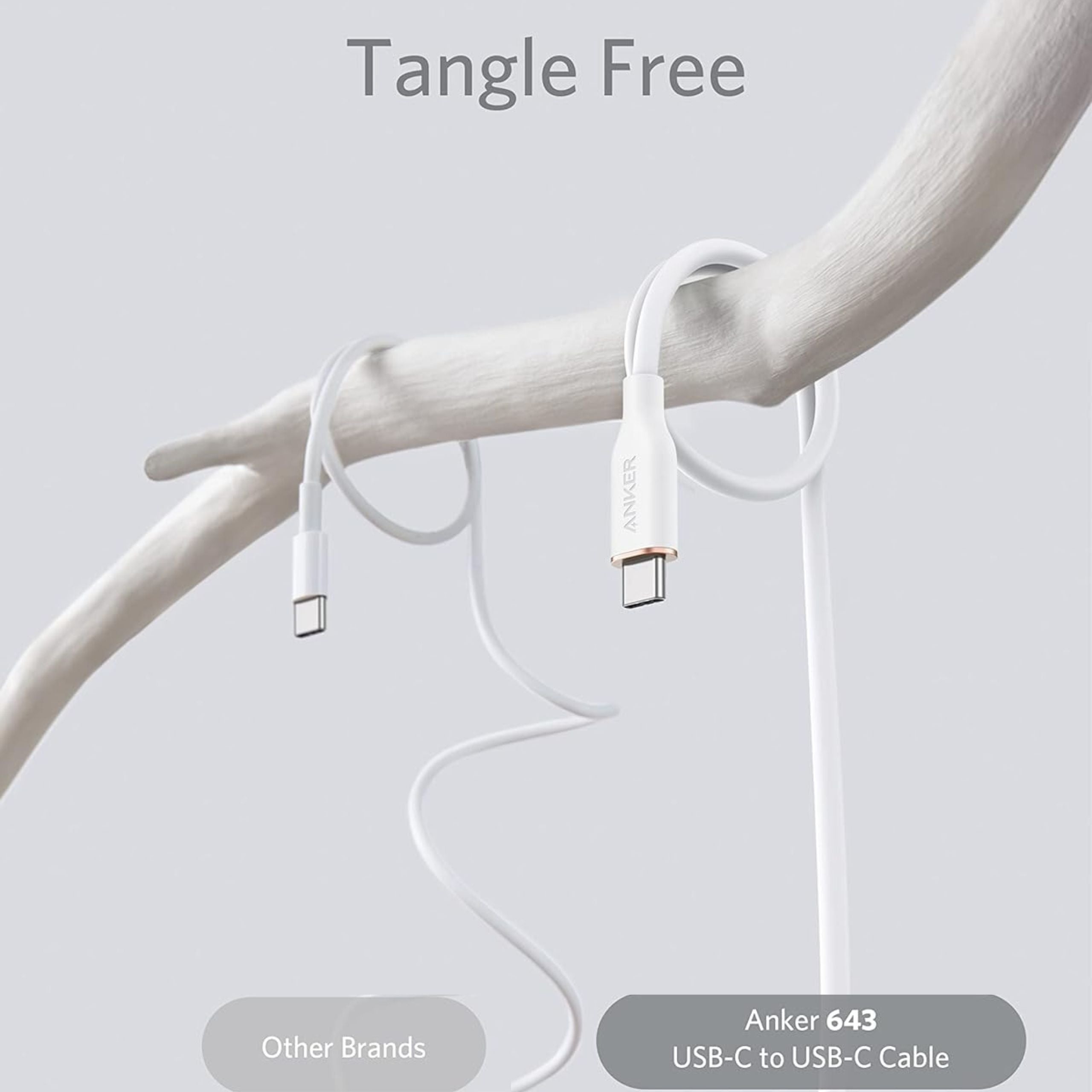 Anker PowerLine III Flow USB-C To USB-C Cable 100W 1.8m - White
