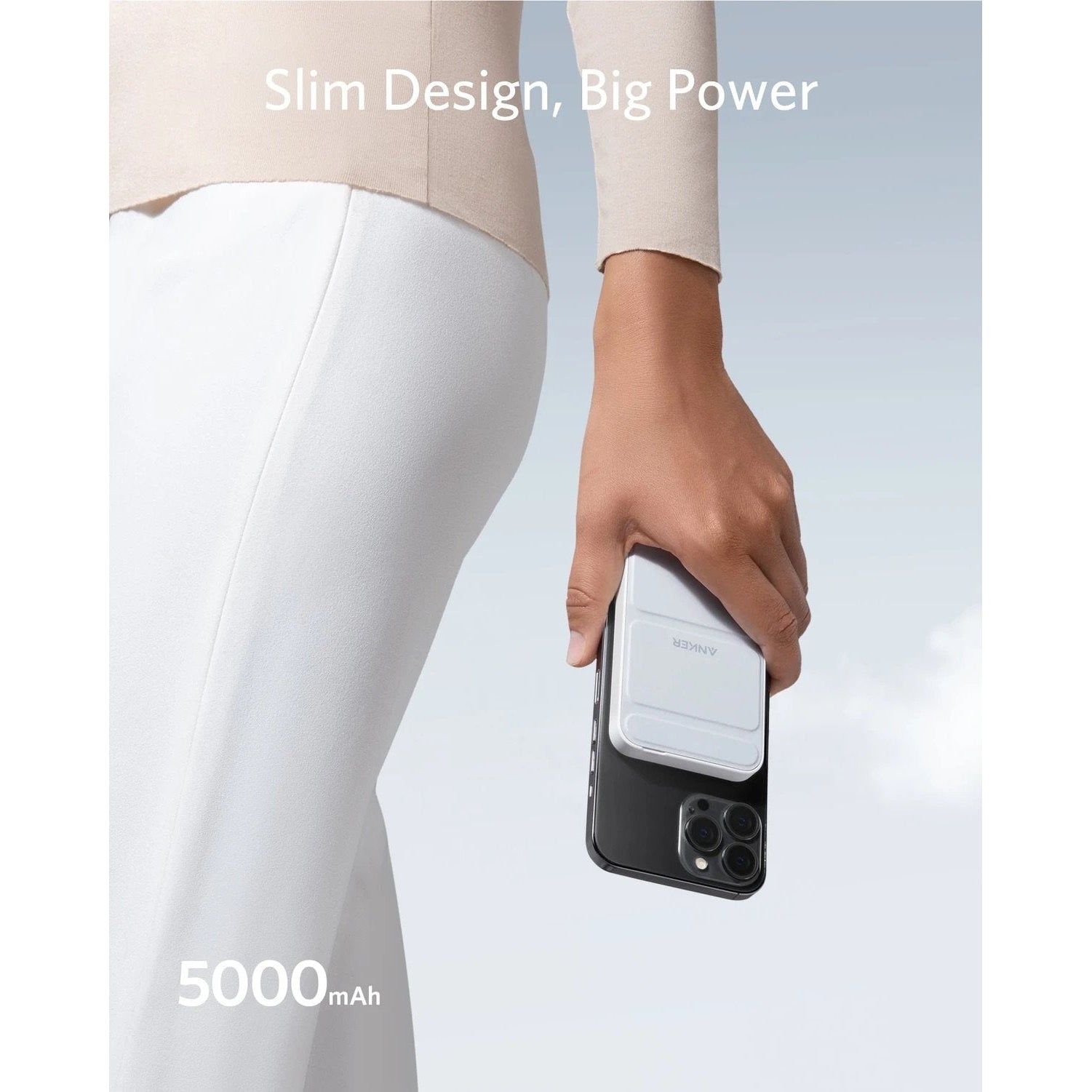 Anker Powercore Magnetic 5K With Bracket - White