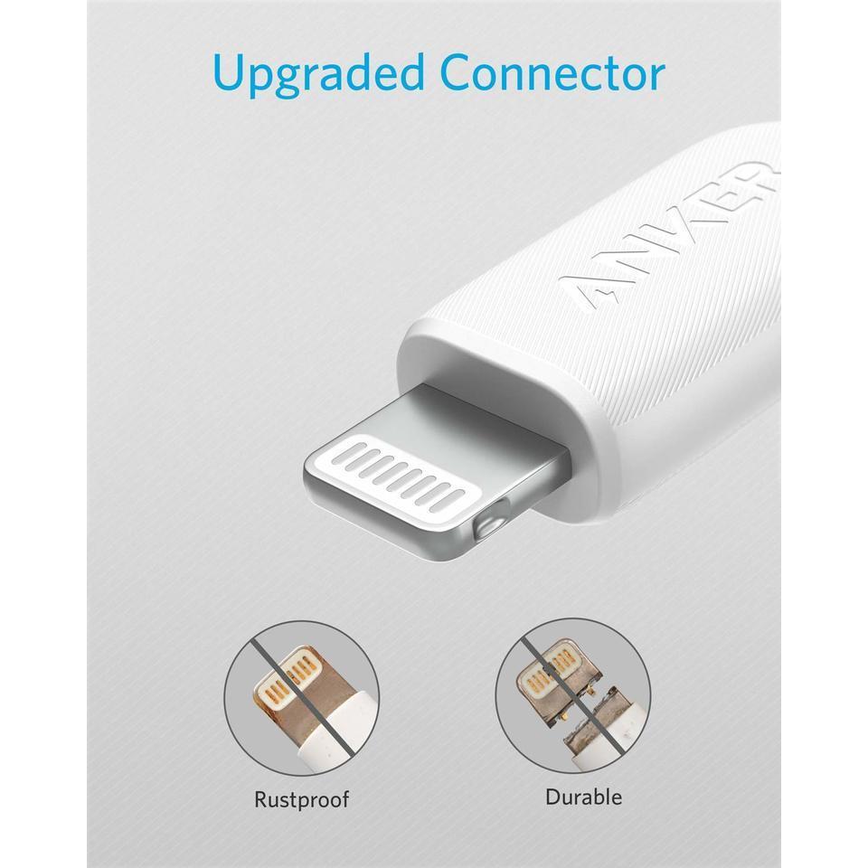 Anker Powerline USB Cable With Lightning (0.9m) White