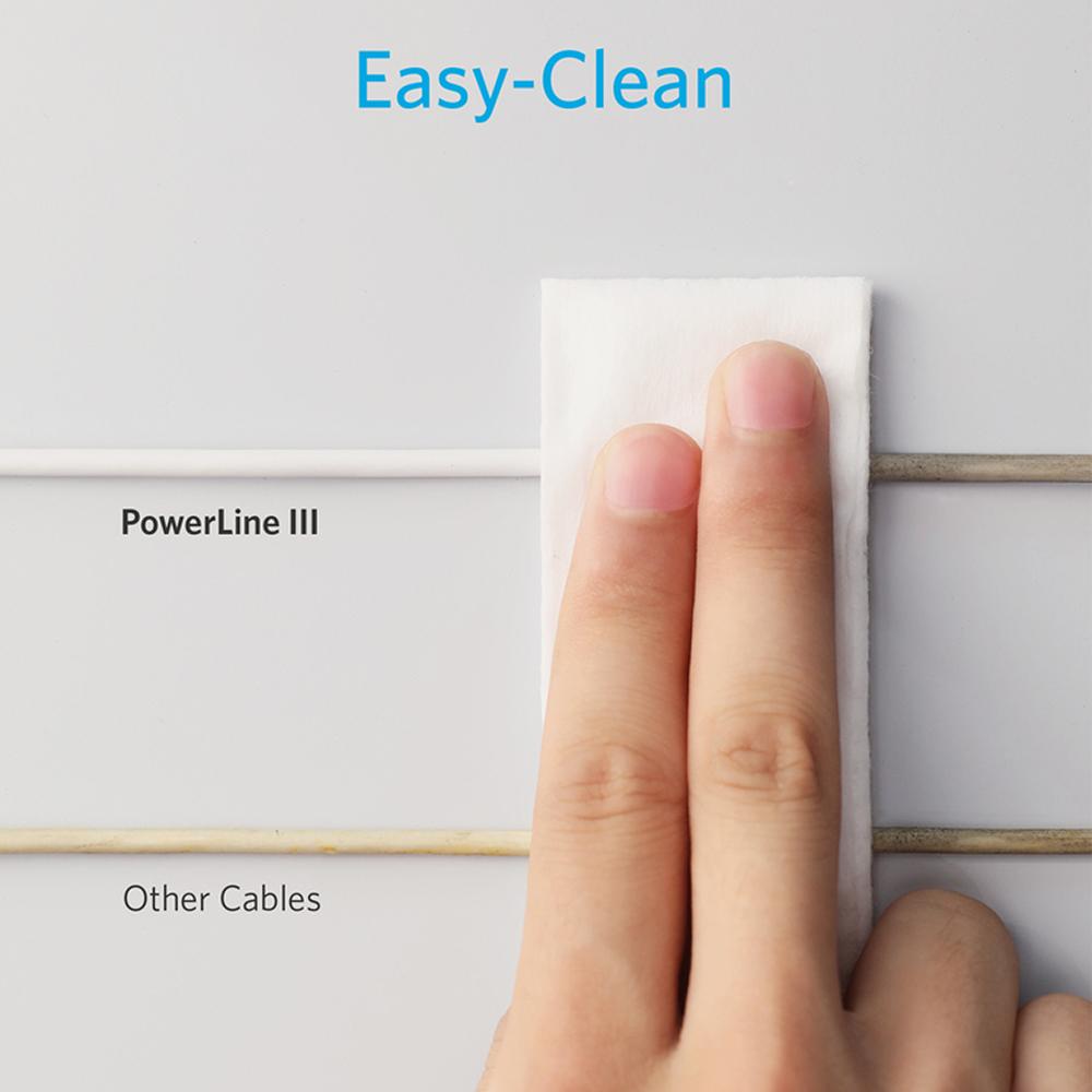 Anker Powerline USB Cable With Lightning (0.9m) White