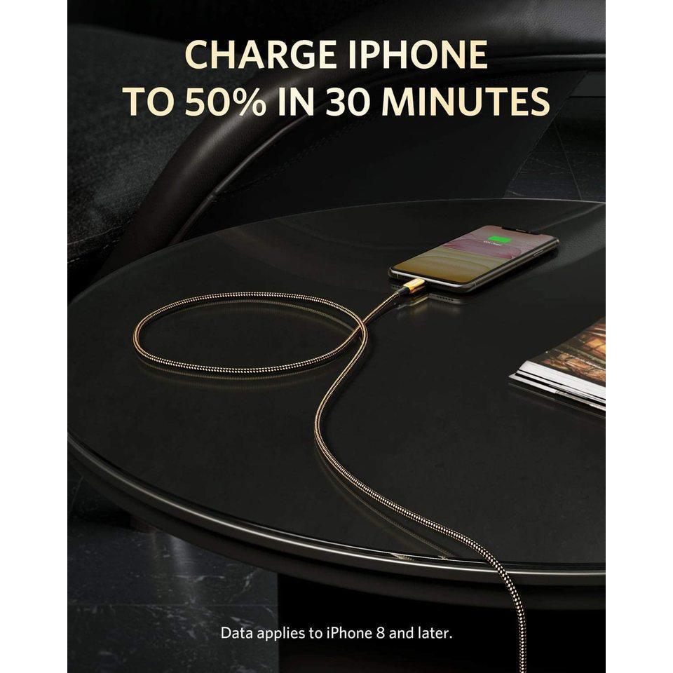 Anker Powerline+III USB-C Cable With C Lightning Connector 6Ft - Gold