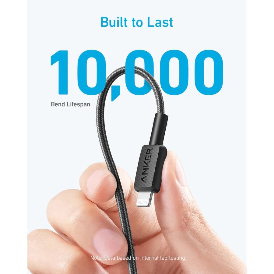 Anker USB-A to Lightning Cable Braided 3ft(0.9m) - Black