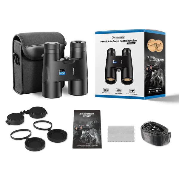 Apexel 10X42 Fixed Focus Roof Binoculars - Black
