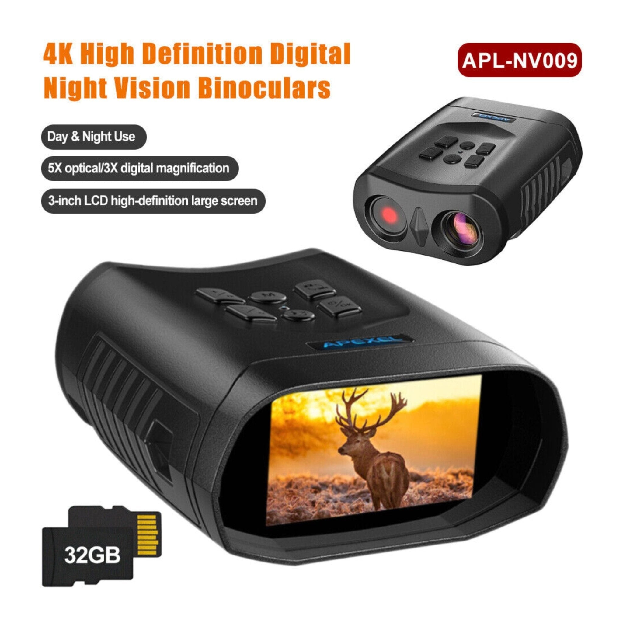 Apexel Digital Night Vision Binocular APL-NV009 - Black