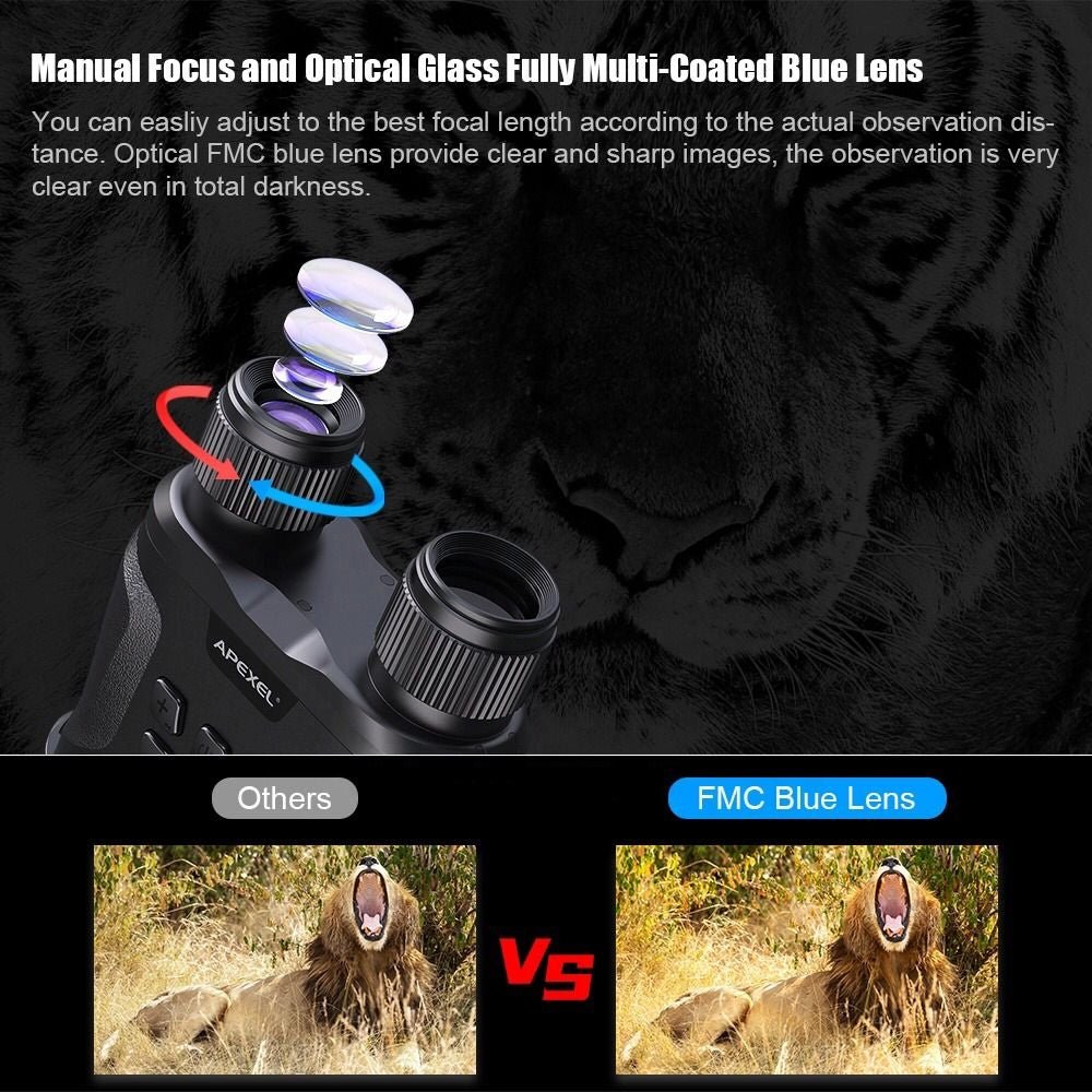Apexel Digital Night Vision Binocular - Black