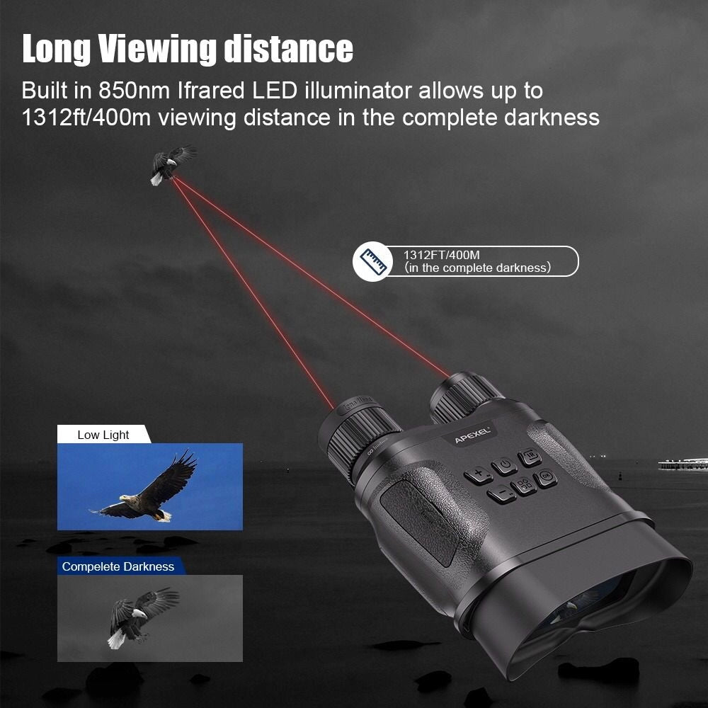 Apexel Digital Night Vision Binocular - Black