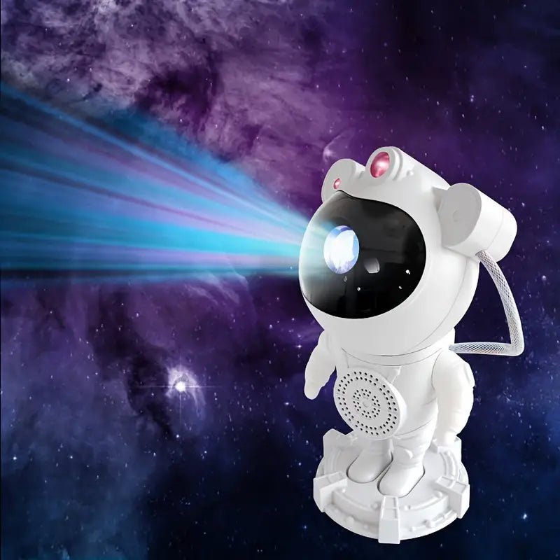 Astronaut Star Projector Light with Bluetooth Speaker - White