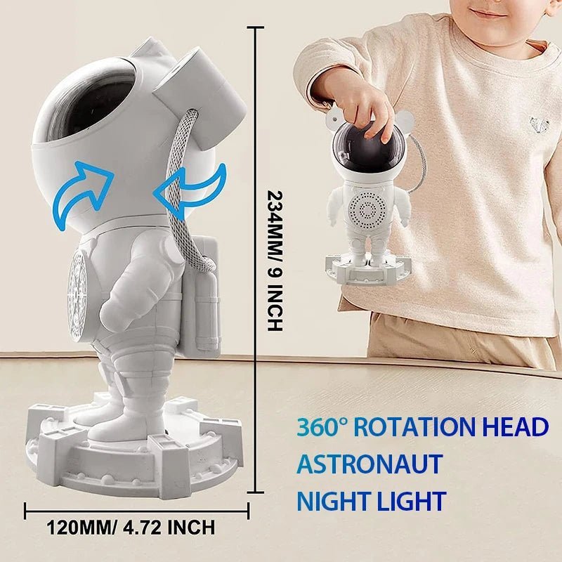 Astronaut Star Projector Light with Bluetooth Speaker - White