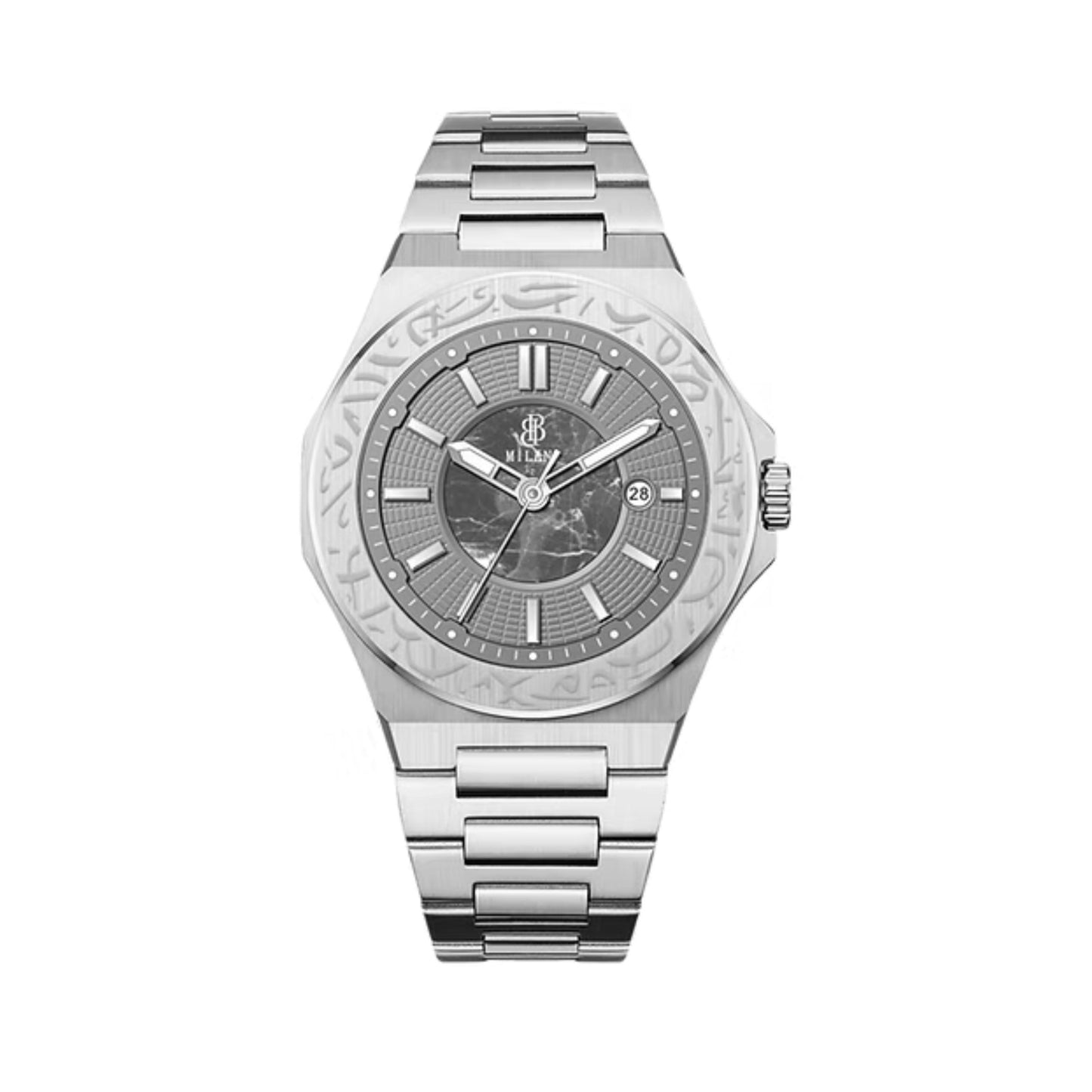 BBmilano Men's Damask Watch - Grey