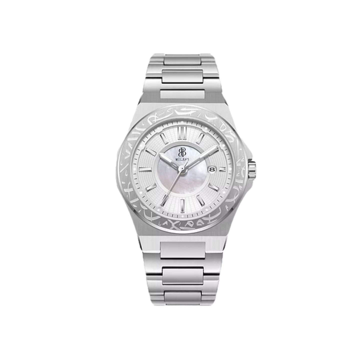 BBmilano Men's Damask Watch - White