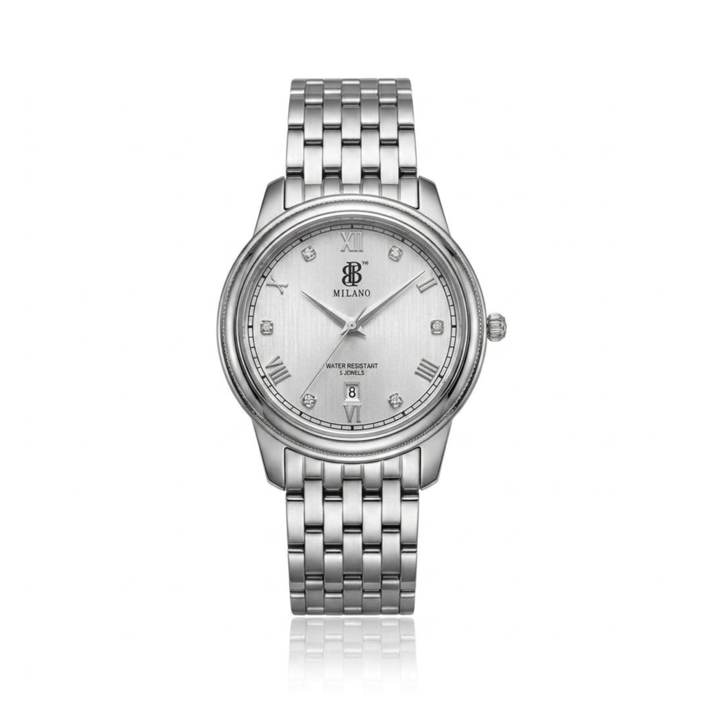 BBmilano Women Diamond 6 Watch Small - White