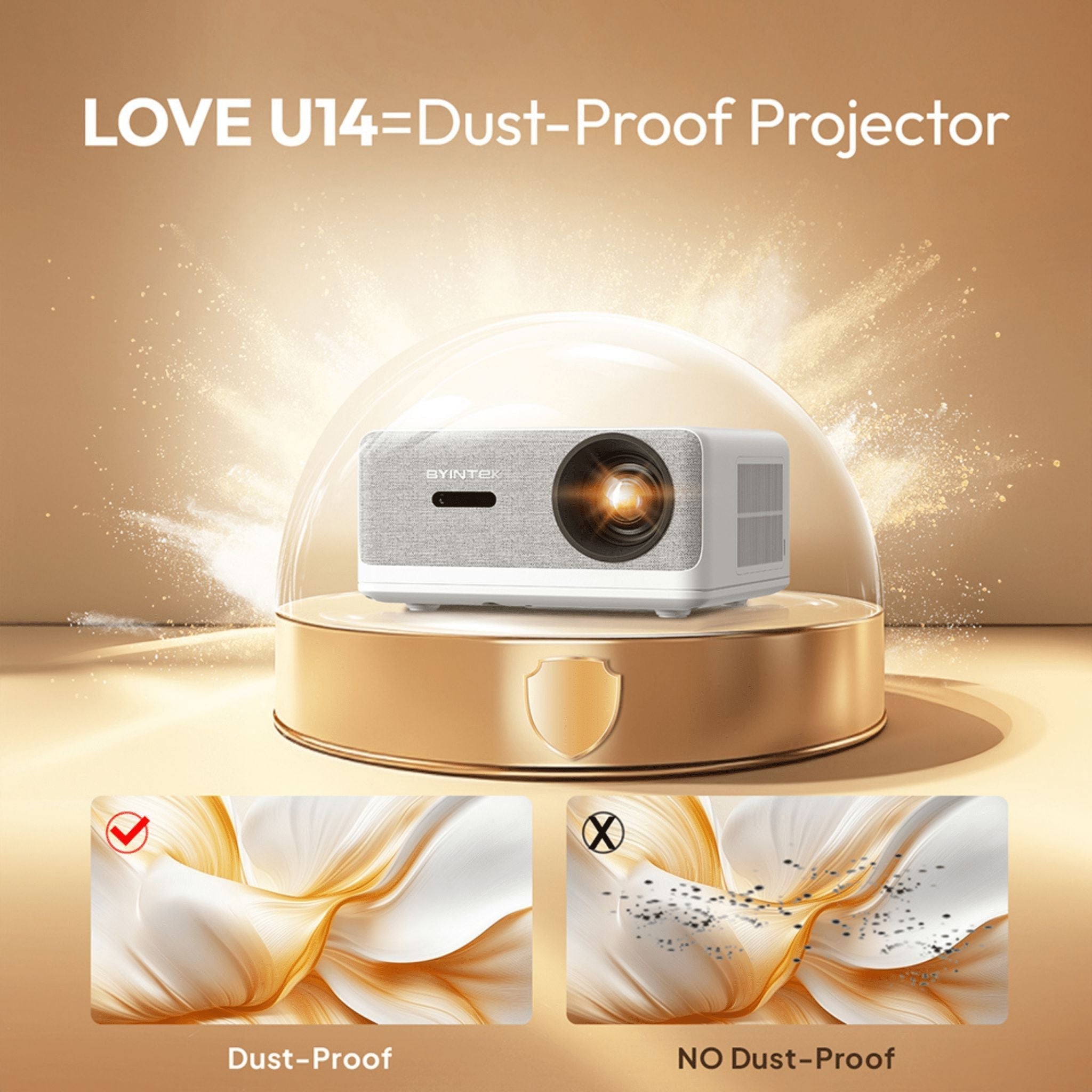 BYINTEK Love U14 Smart Projector, 1080P Full HD Projector - Gray ( 1 Year Plan )